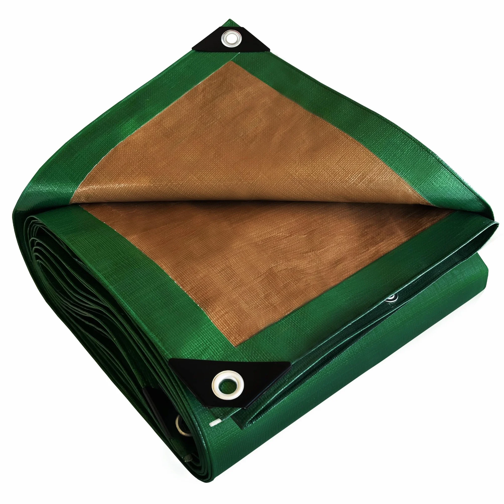 TECPLAST Bâche de Protection 3x5 m HQ250MU Verte et Marron - Haute Performance - Bâche étanche - Résistance Anti-UV