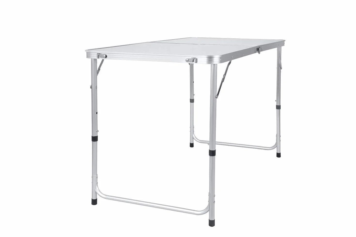 Table Pliante Aluminium 120 cm Camping Hauteur Réglable 3 Vitesses