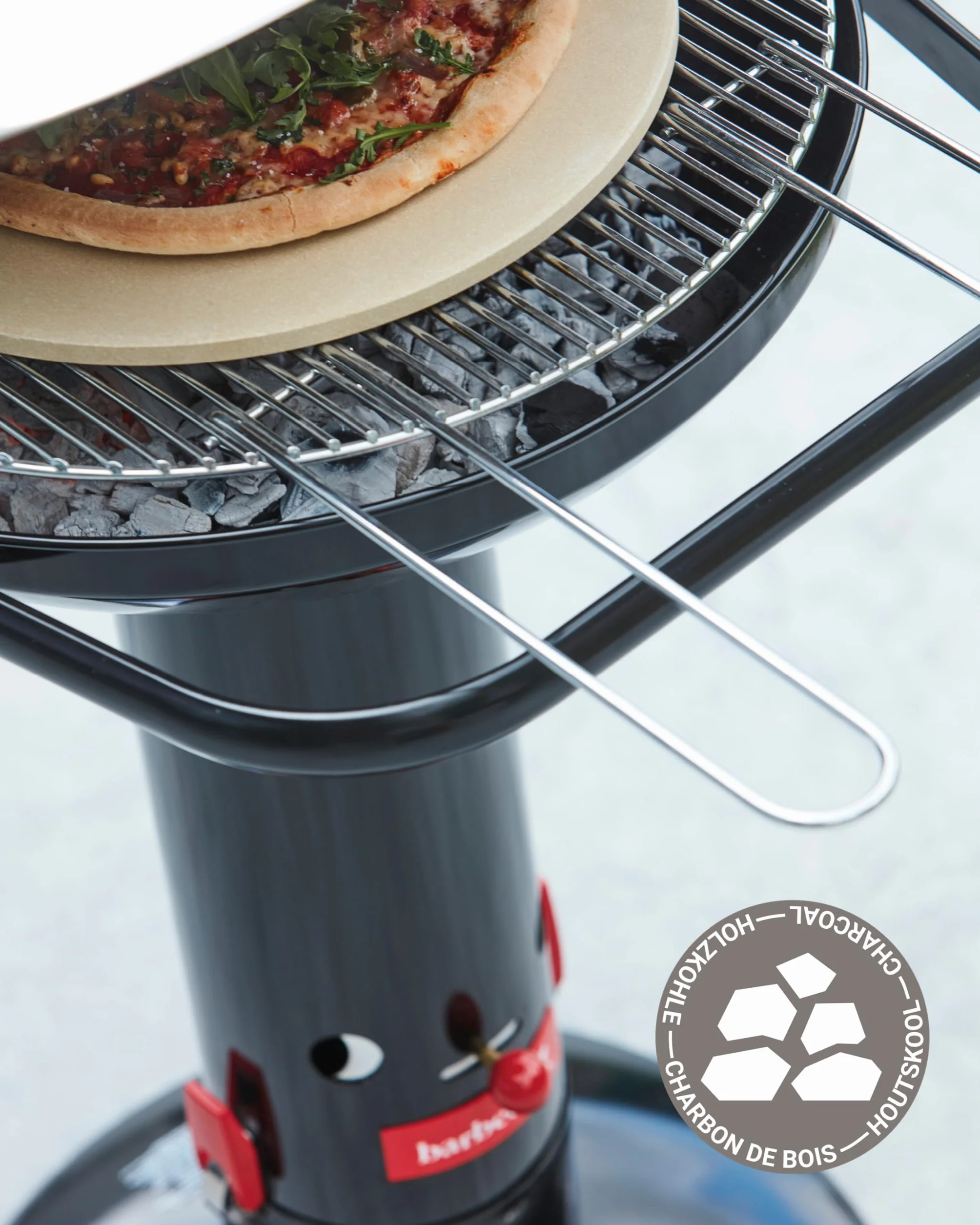 Barbecook Loewy 45 Barbecue au charbon pare-vent noir 43x43x97cm