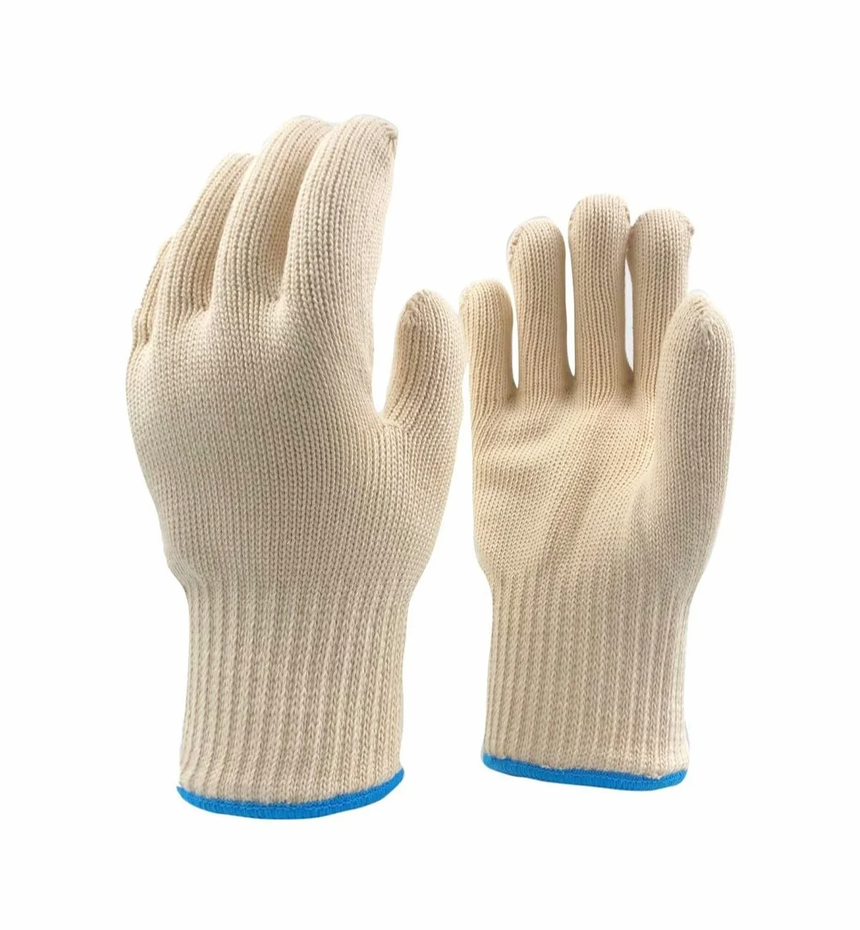 JZK Gants Anti Chaleur Four Résistant à Chaleur Coton Tricoté Épais pour Friteuse à Air Barbecue