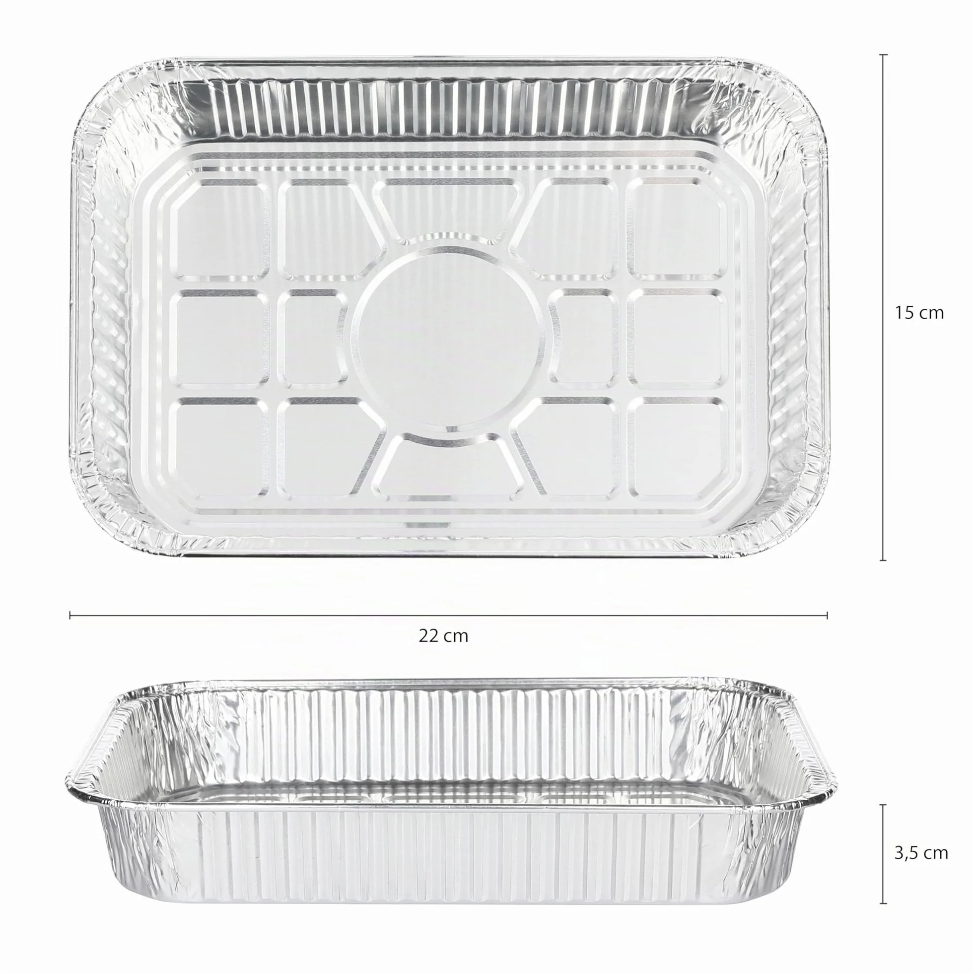 Lot de 25 lèchefrites en aluminium pour barbecue - Accessoire pour gril à gaz, charbon, électrique
