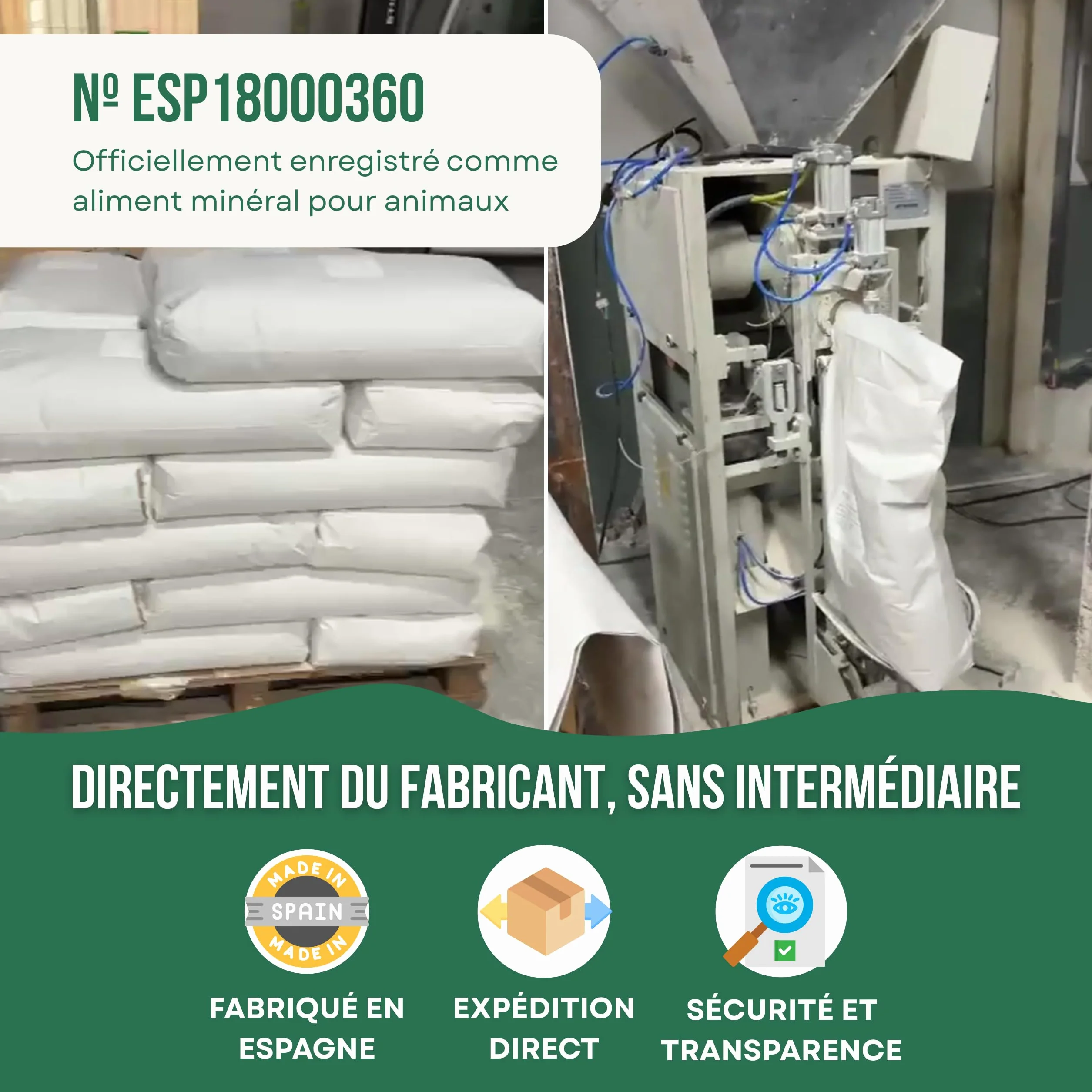 ECO Terre de Diatomée 25kg – Supplément minéral Non calcinée pour l'alimentation Animale