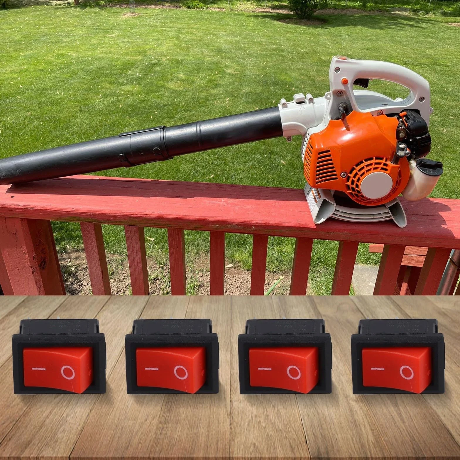 Lot de 4 interrupteurs d'arrêt pour débroussailleuses FS38 FS45 FS46 FS55 BG55 BG65
