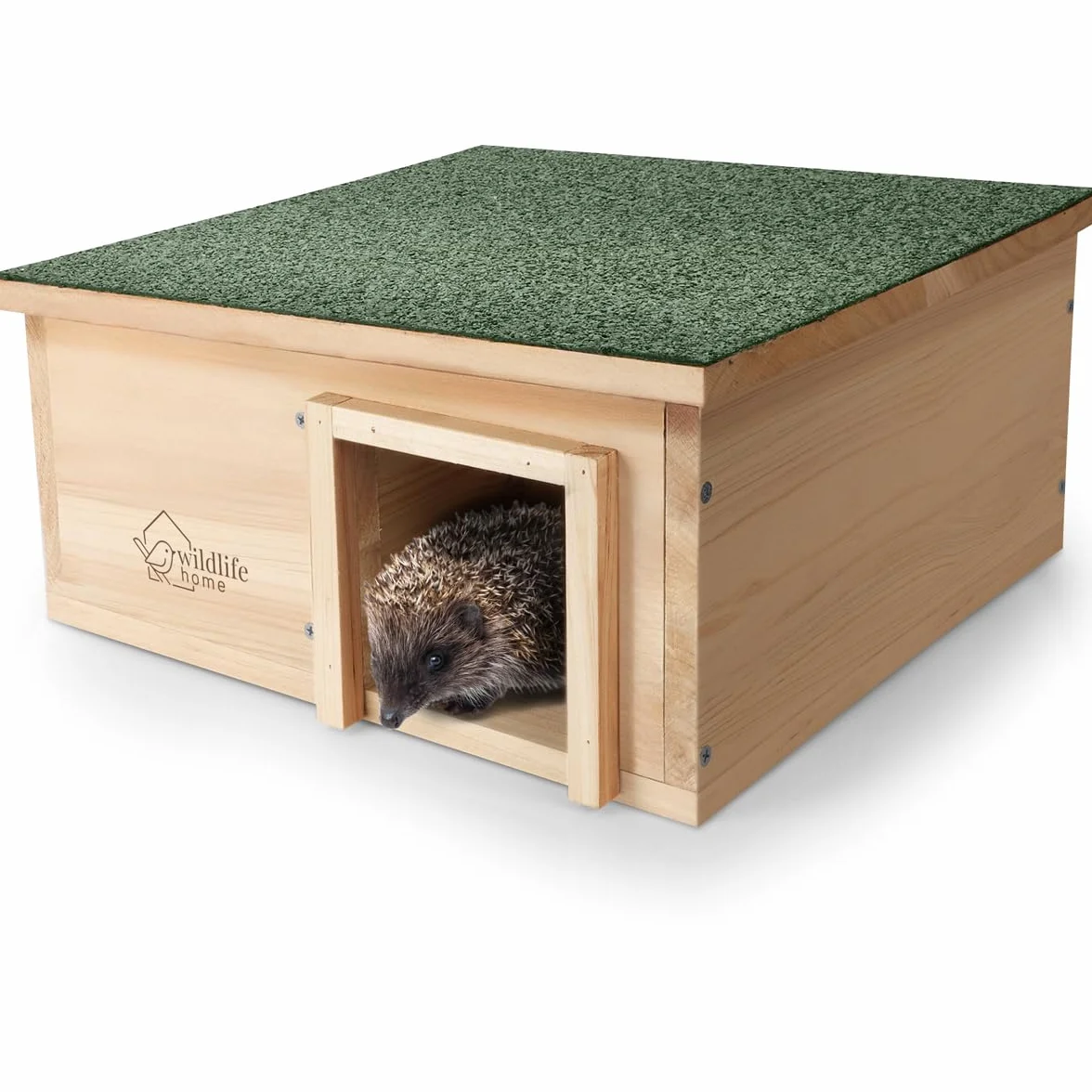 Maison pour hérisson Grande taille XXL en bois sol et toit résistant aux intempéries Sécurité pour chat Quartier d'hiver pour le jardin