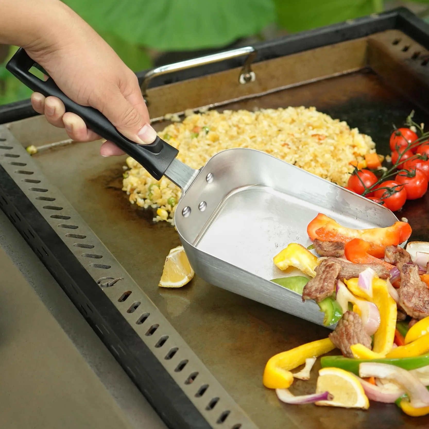 Onlyfire Spatule pour Barbecue en Inox 16 x 12.5 cm Pelle à Frite