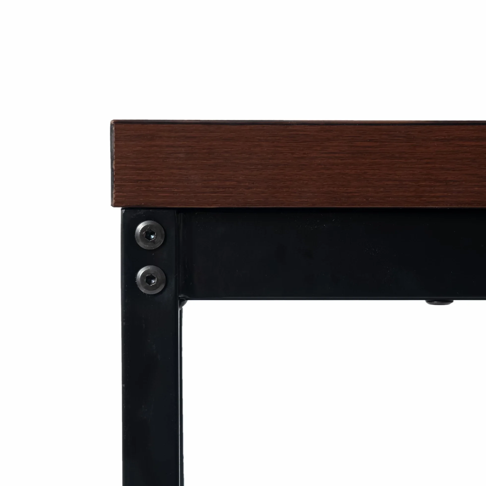 Table de Bar de Jardin en Bois et Métal 120x70x75cm pour 4-6 Personnes