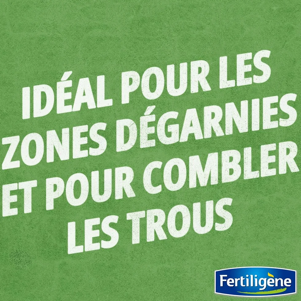 FERTILIGENE REGAR100 Semences Gazon Super Regarnissant 2 kg - Premières pousses en 1 semaine - Pour 100 m²