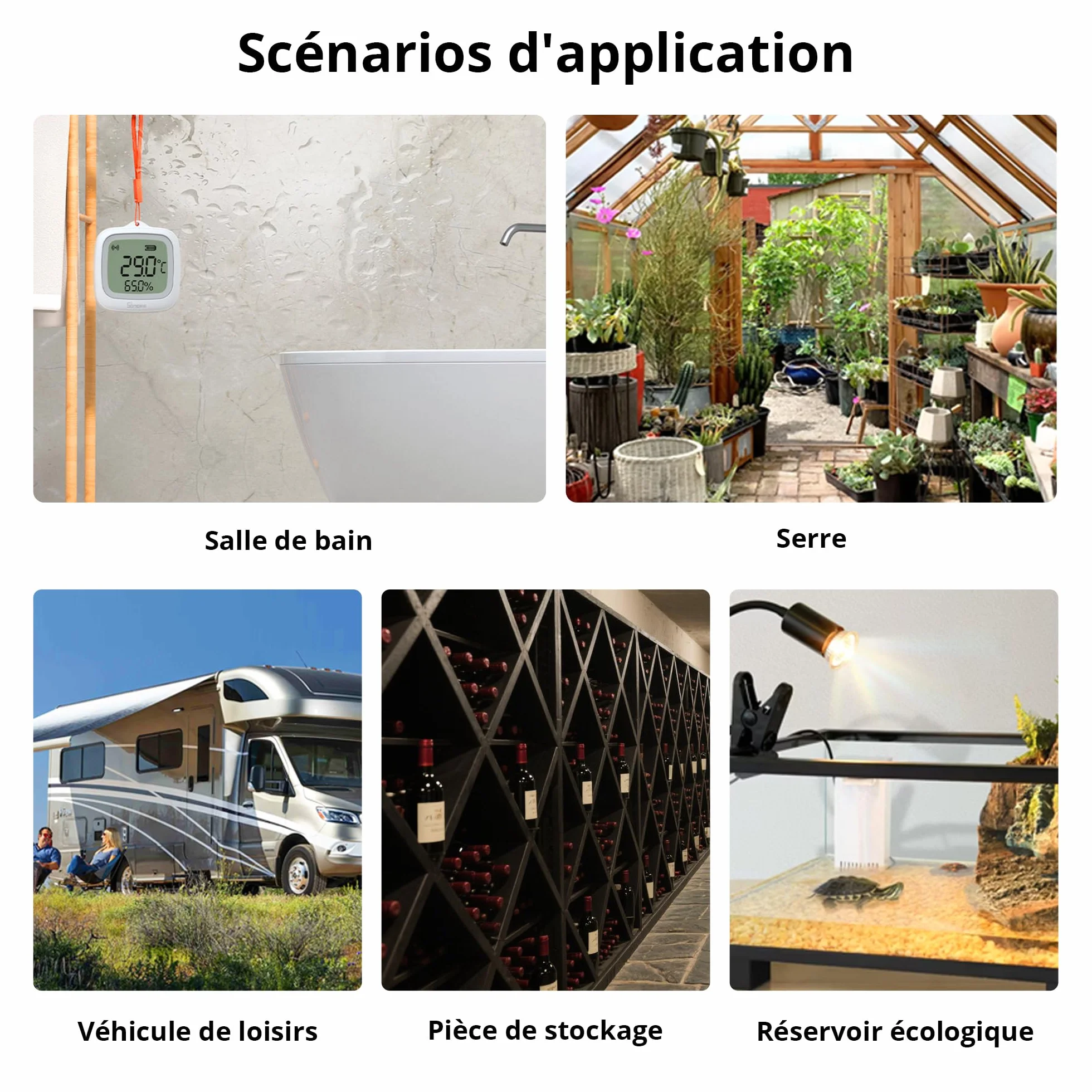 SONOFF SNZB-02WD Capteur Intelligent de Température et d'Humidité Zigbee IP65