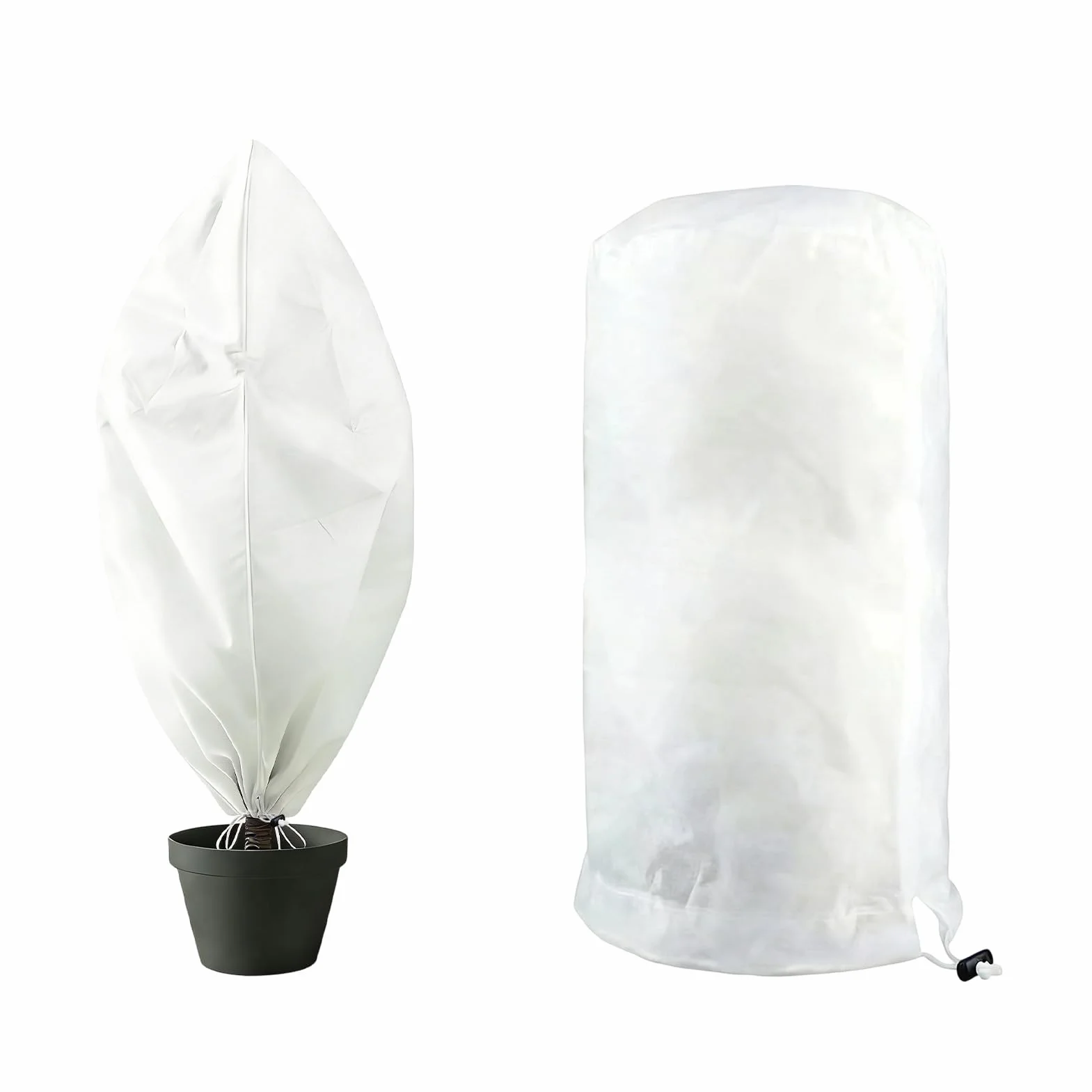 Voile d'Hivernage pour Plantes Extérieur 80x100 cm 2PCS Housse Protection Contre Le Gel Réutilisable