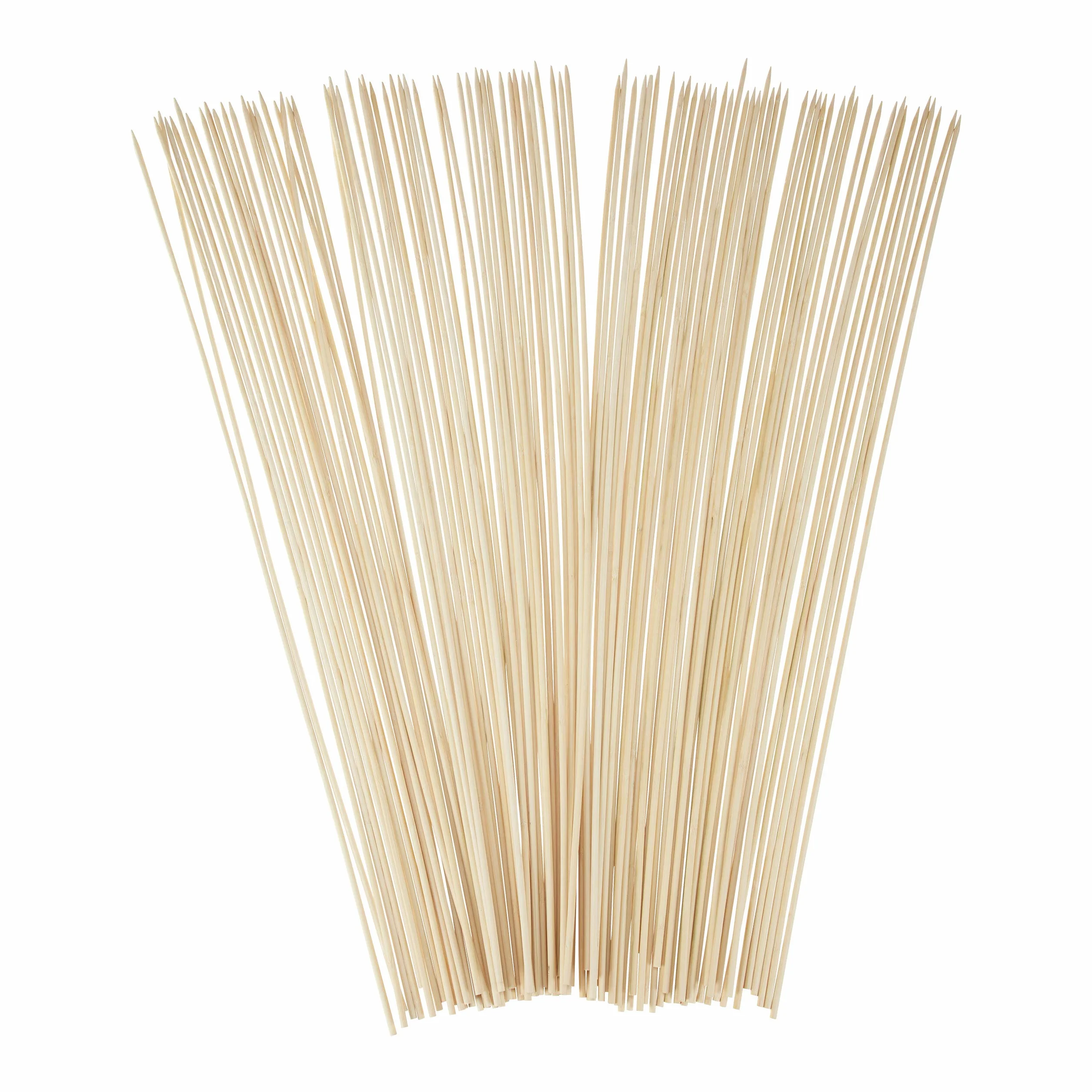 Relaxdays Piques Bois 40 cm Lot 300 Bambou Barbecue Brochettes Nature Ø 4 mm