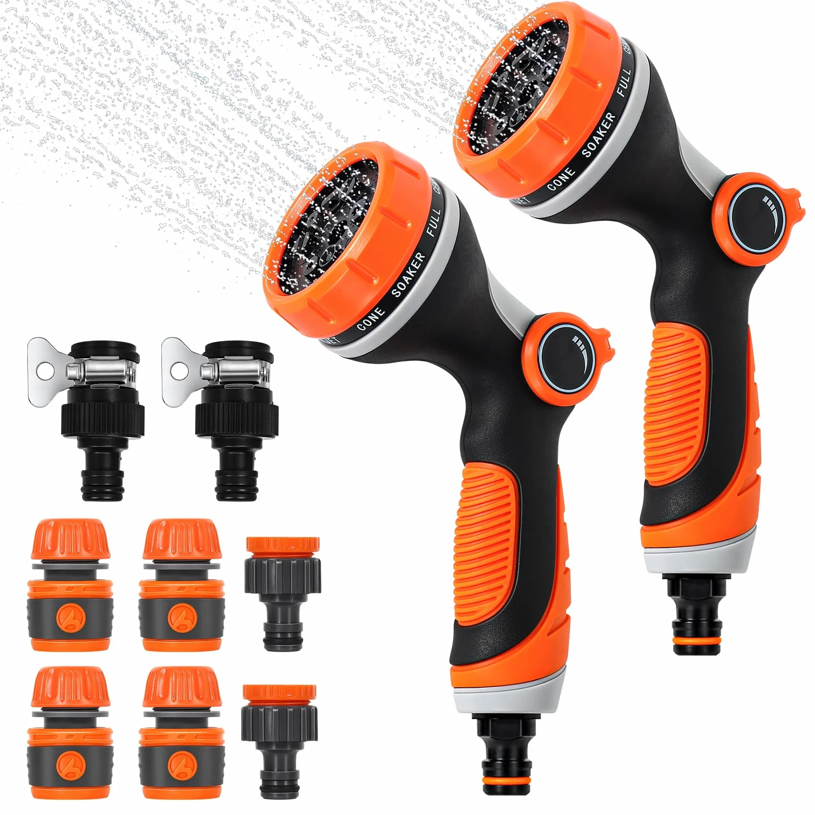 Pistolet d'arrosage jardin 10 modèles débit d'eau réglable multifonctionnel pour laver voiture animaux domestiques