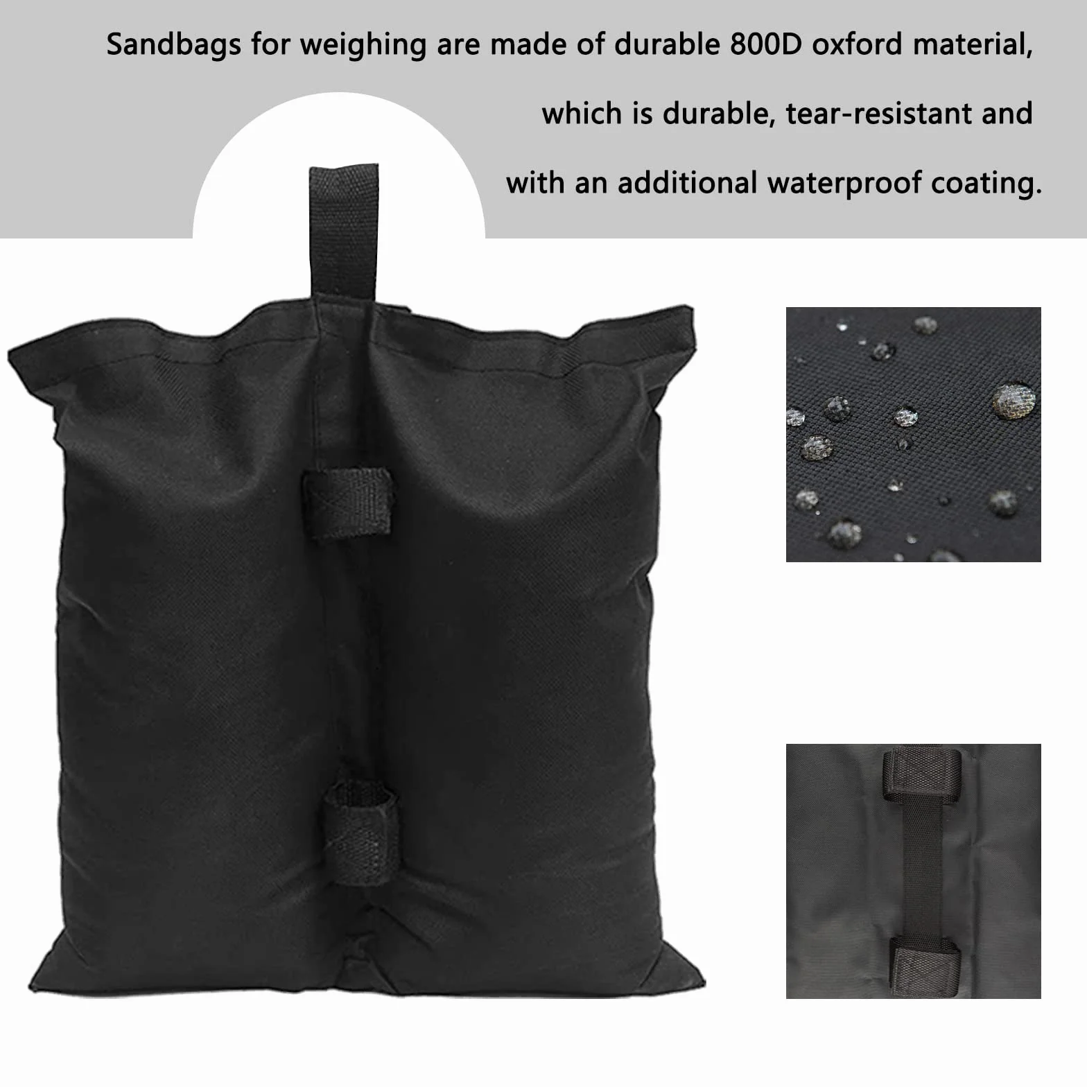 Sac de Sable pour Parasol 4pcs, Pied de Tonnelle Lestage Tissu Oxford 800d