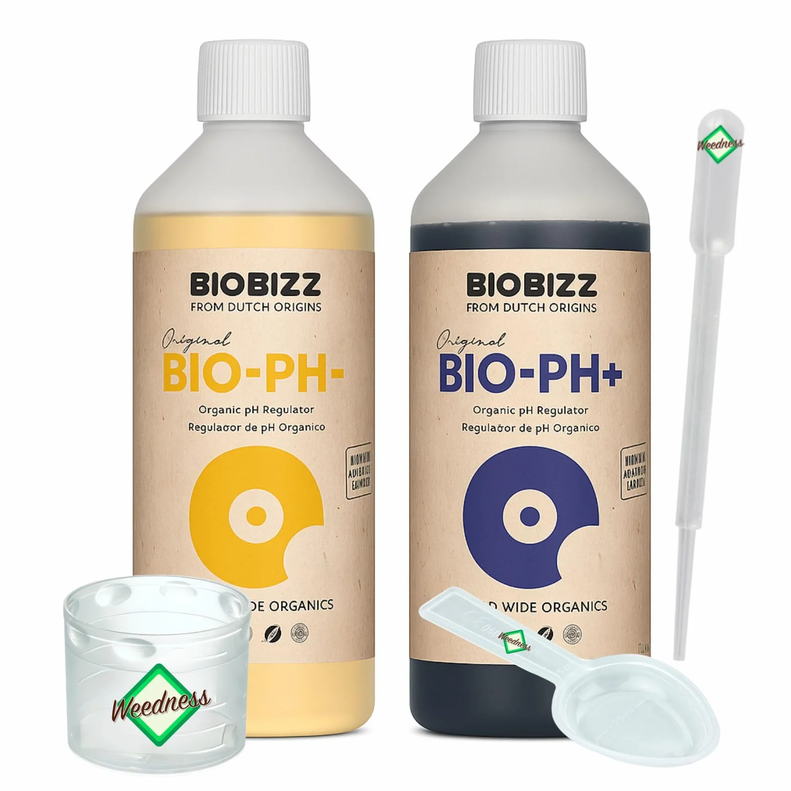 BioBizz Bio pH+ Plus 250 ML pH- Minus 250 ML - pH-Lifter Engrais Cultures d'intérieur