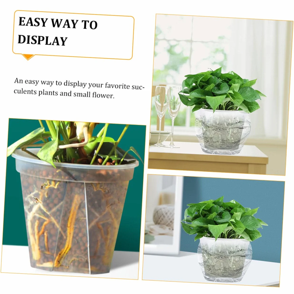 Pots À Orchidées Transparent avec Trous Lot 2pièces Yardenfun pour Plantes Intérieur Extérieur