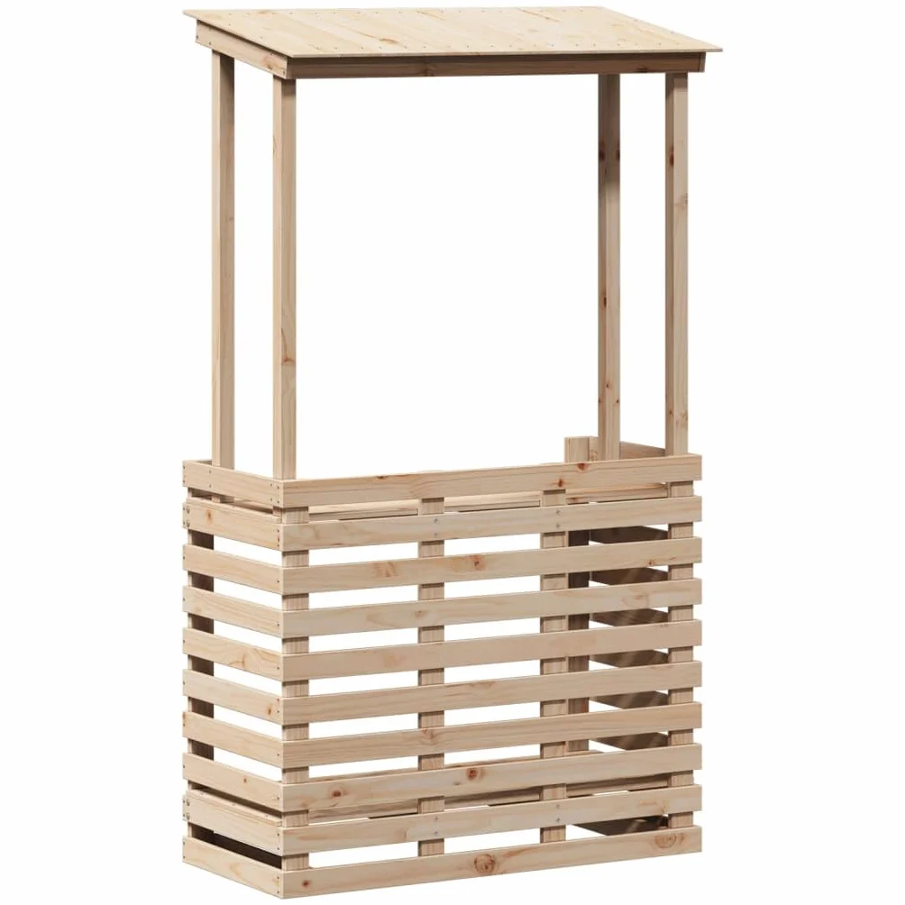 Générique Table de Bar d'extérieur Bois Massif 112,5x57x195,5 cm