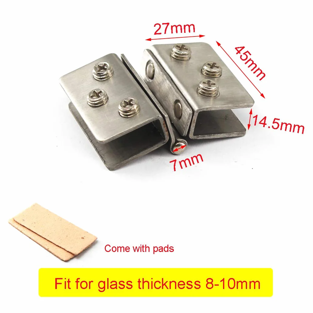 Kit de charnière de porte en verre en alliage de zinc Douche Charnière porte en verre Clamp Clip