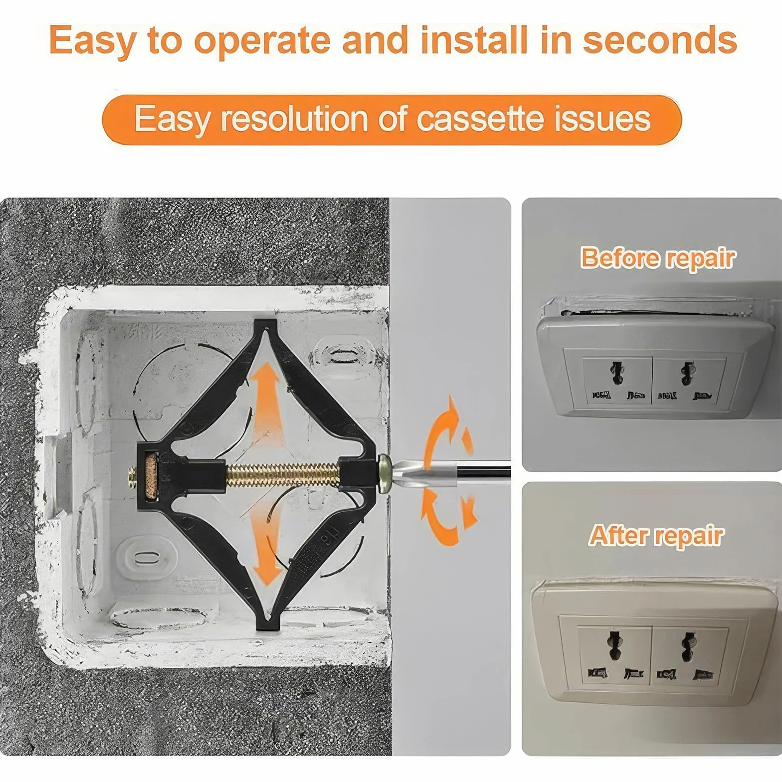 Lot de 10 tiges de Support de Cassette de Type 86 Accessoires d'électricien Support de boîte de Prise Murale Outil de réparation