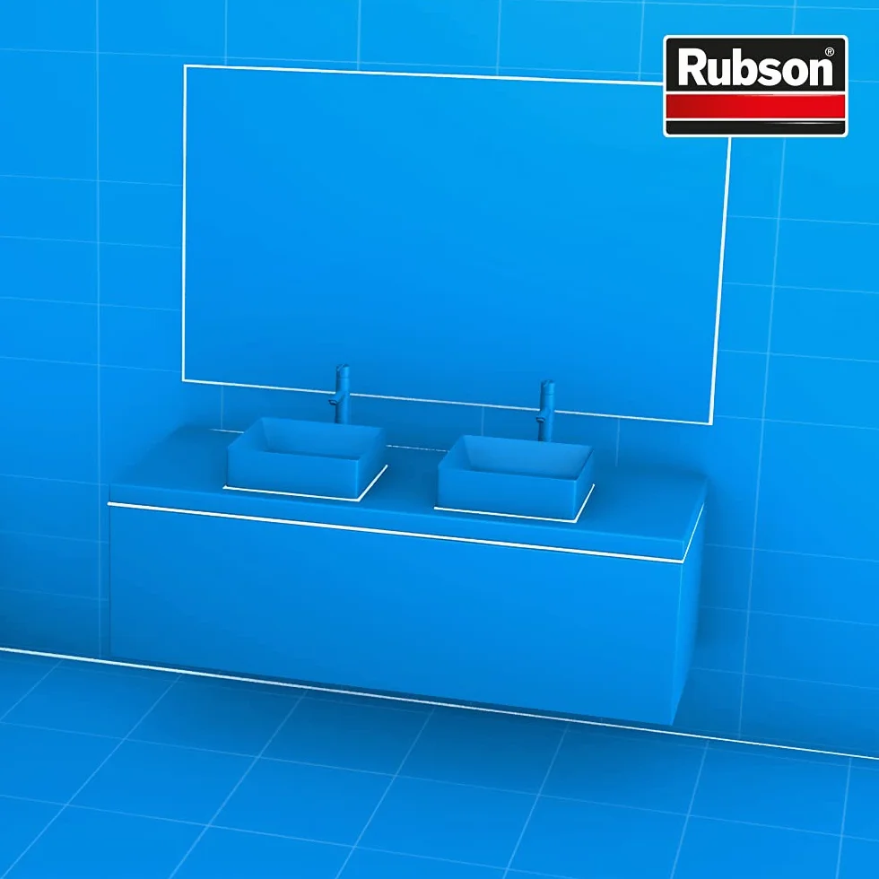 Rubson – Je Jointe Mastic Blanc 200 ml, mastic étanche anti-moisissure en aérosol prêt à l'emploi, silicone durable pour joints sanitaires spécial Bain & Cuisine