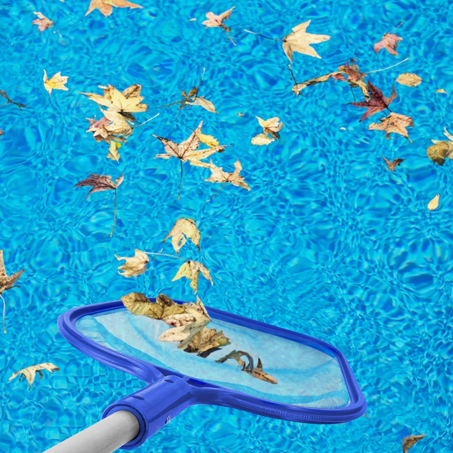 Épuisette de Surface pour Piscine avec Manche Télescopique Réglable 120CM