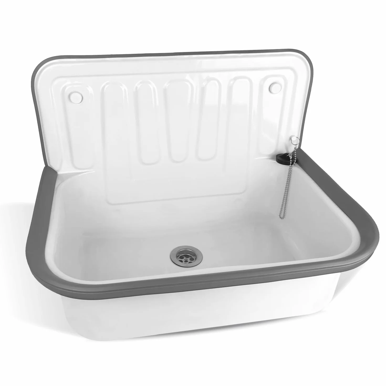 Bec verseur blanc 50 cm en acier robuste pour éviers cave buanderie jardin