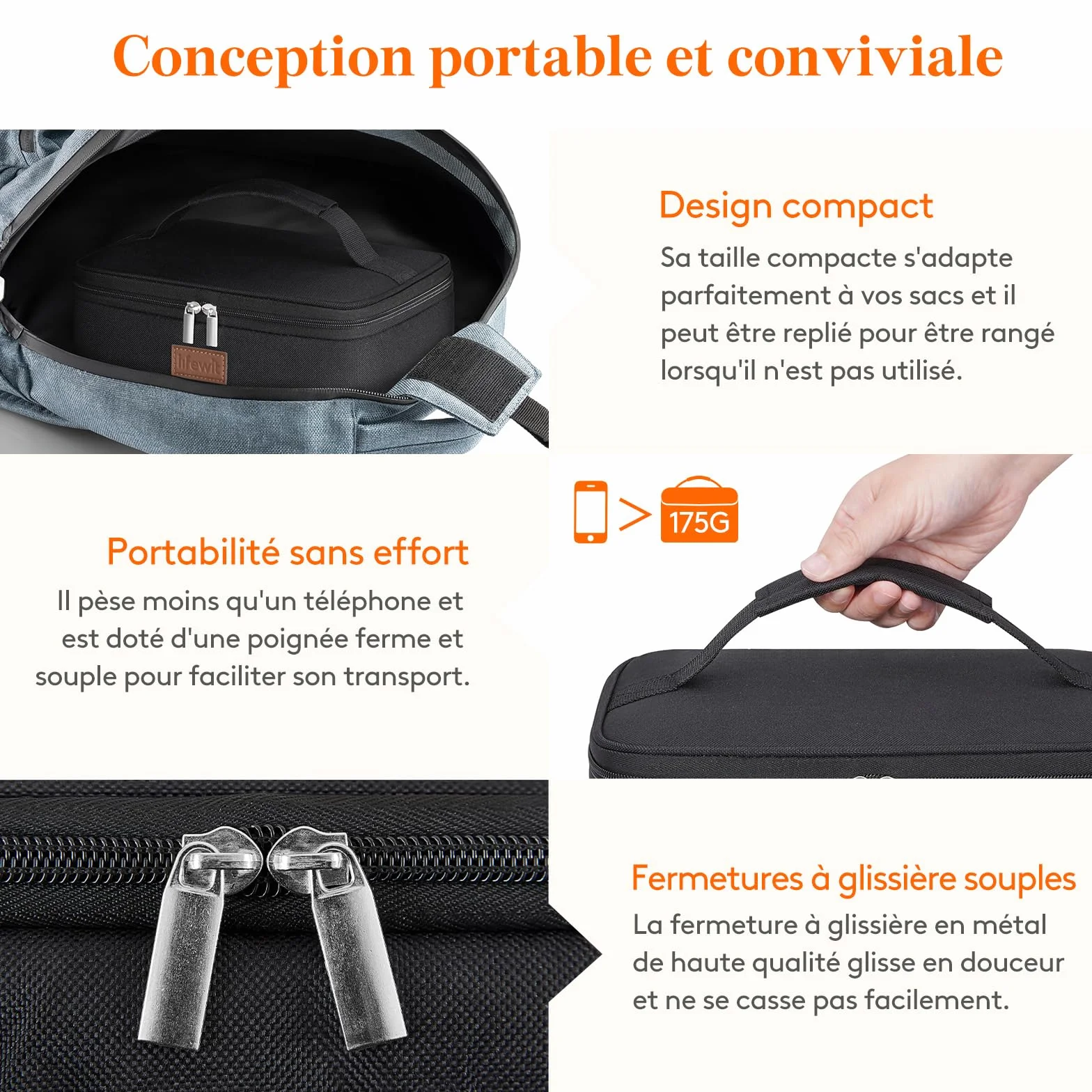 Lifewit Sac Isotherme Repas Thermique Lunch Box 4L Noir