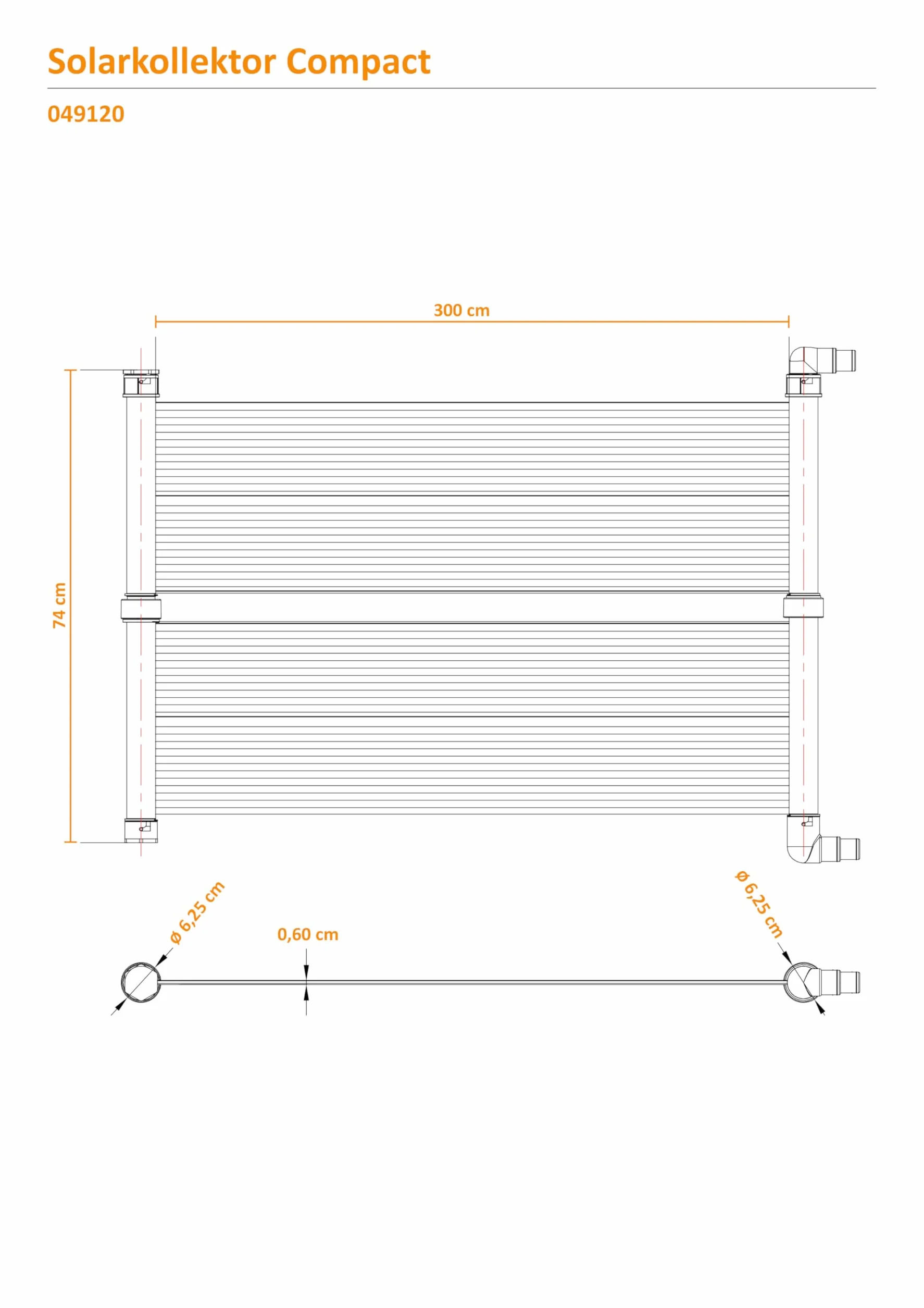 Steinbach Speed Solar Sun 49120 Chauffe-piscine solaire polyéthylène basse densité 0,7 x 3 m
