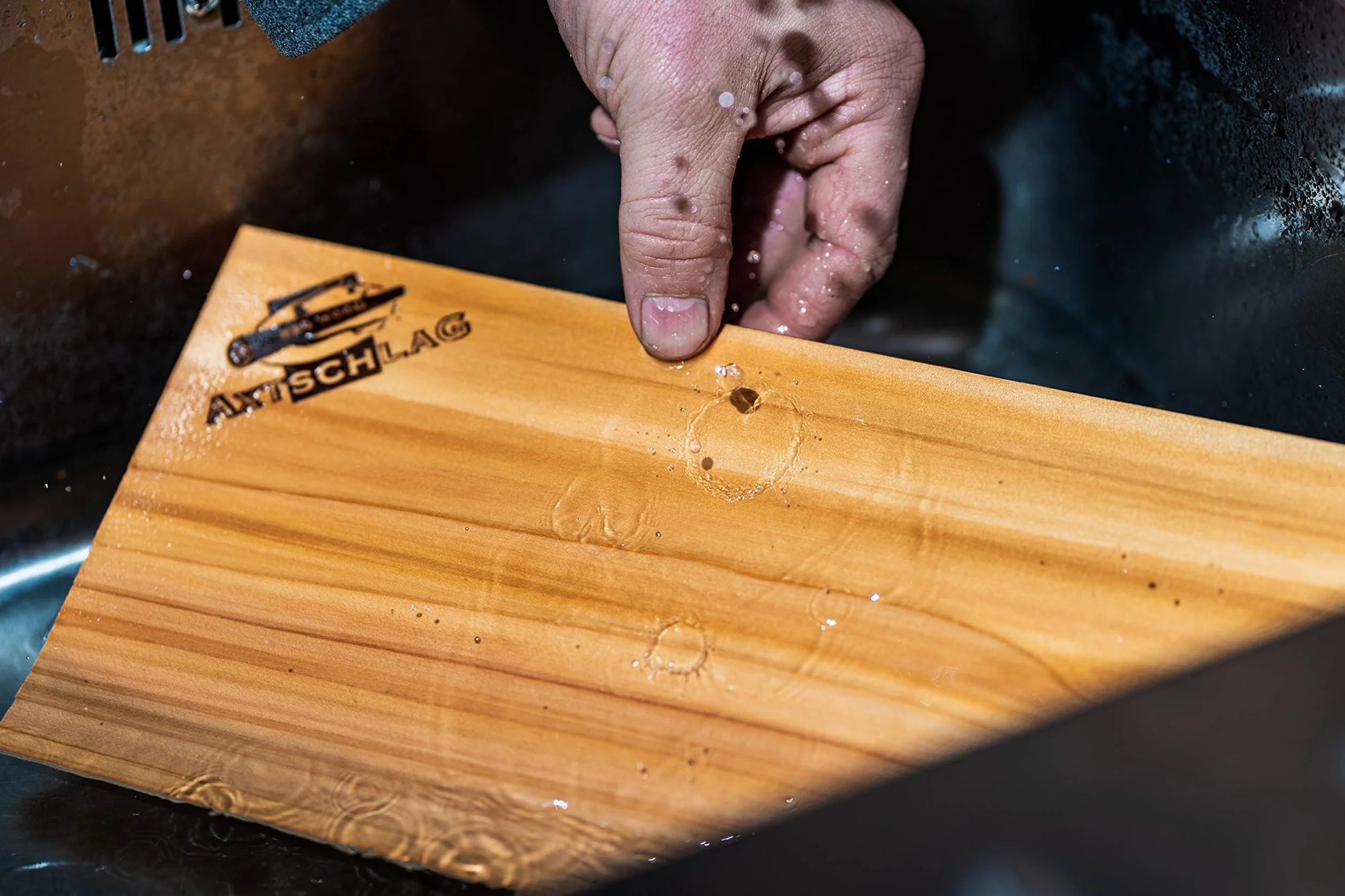 Hache pour planches en bois Aulne 300x150x11 mm Mehrfarbig