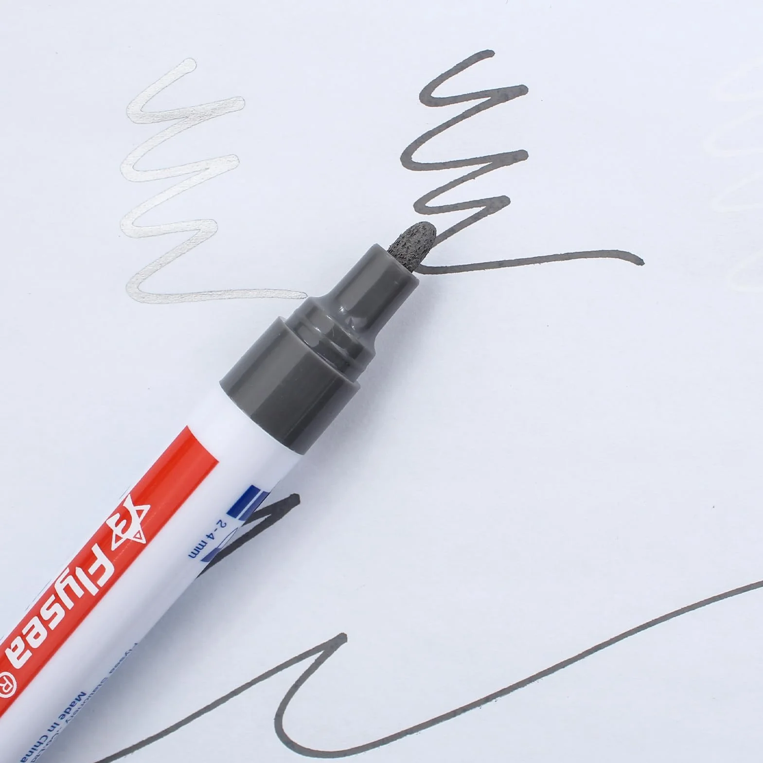 Argent2 Pièces Stylo Joint Carrelage, Blanchisseur Joint pour Cuisine, Salle de Bain, Murs, Sols, Carrelages(Blanc)