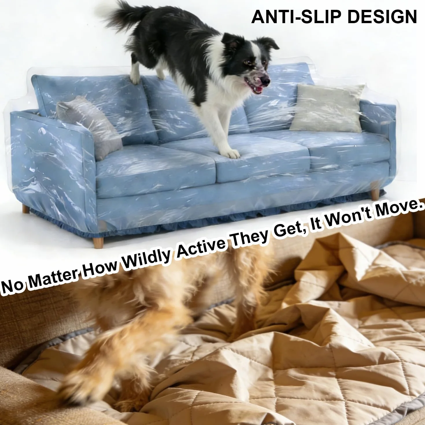 KEBE Housse de canapé imperméable antiraieures antidérapante pour animaux