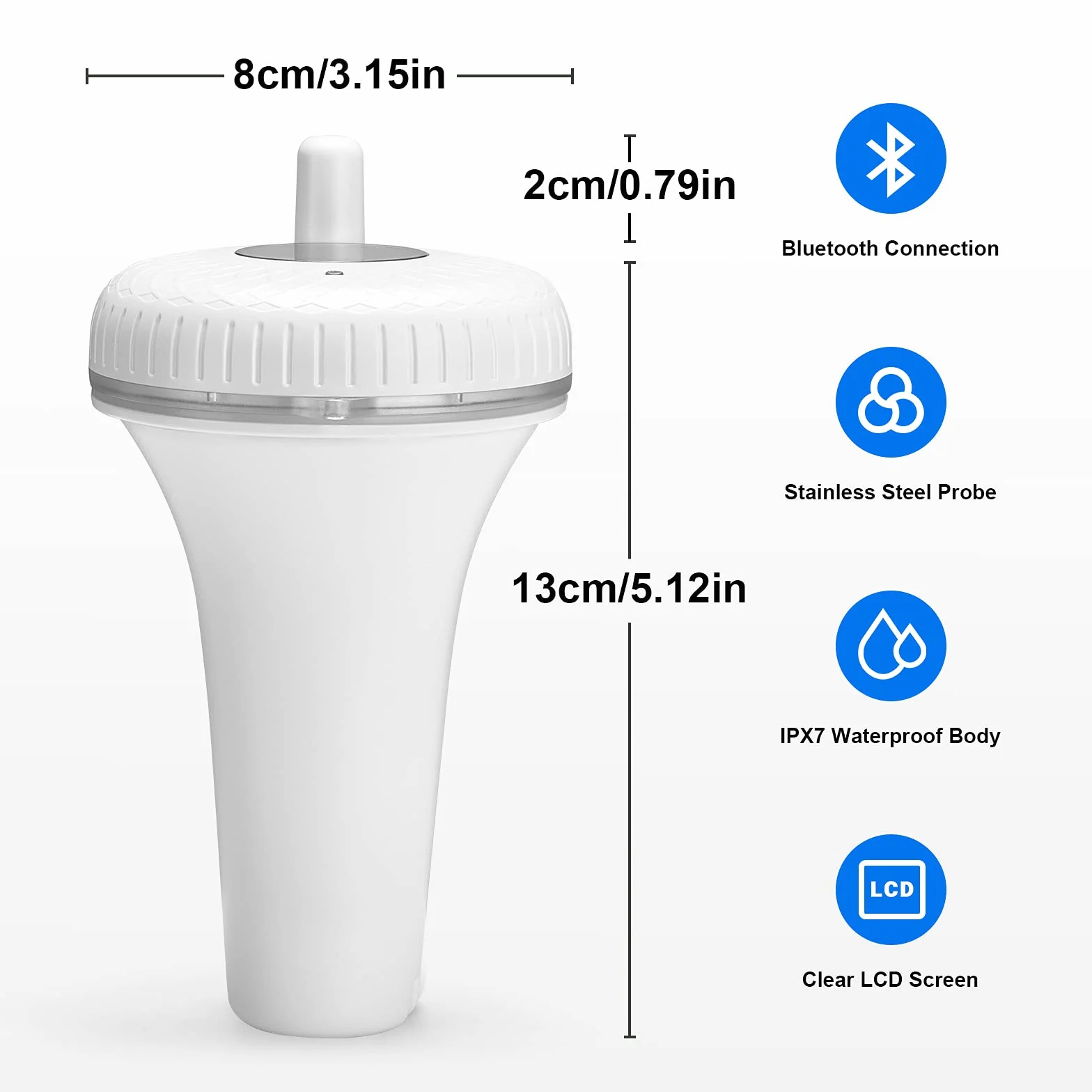 Inkbird Thermomètre Piscine Bluetooth Contrôle App Enregistreur Température