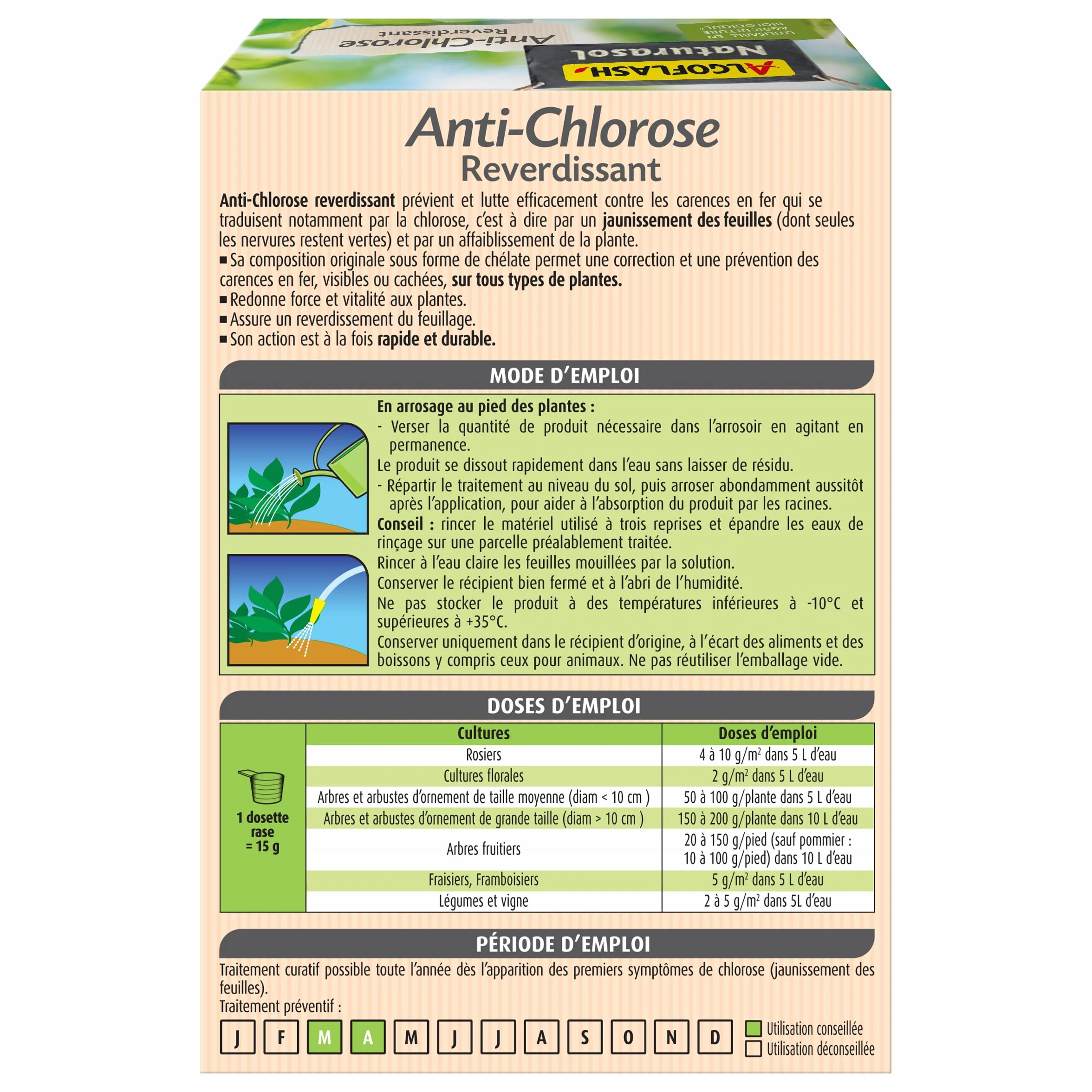 Algoflash NATURASOL Anti-Chlorose Reverdissant Toutes Plantes 100 g