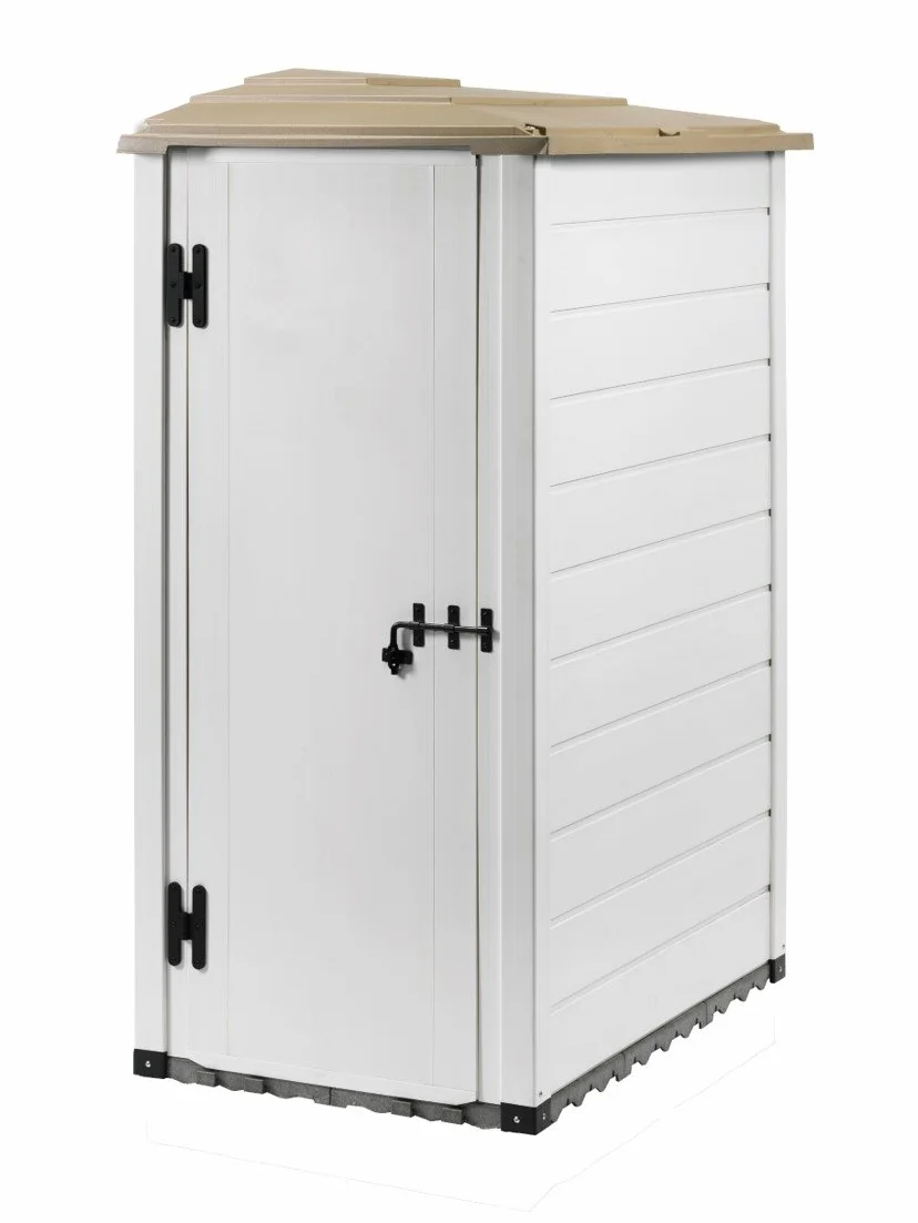Abri de jardin Blanc Brun 88 x 132 x 195 cm