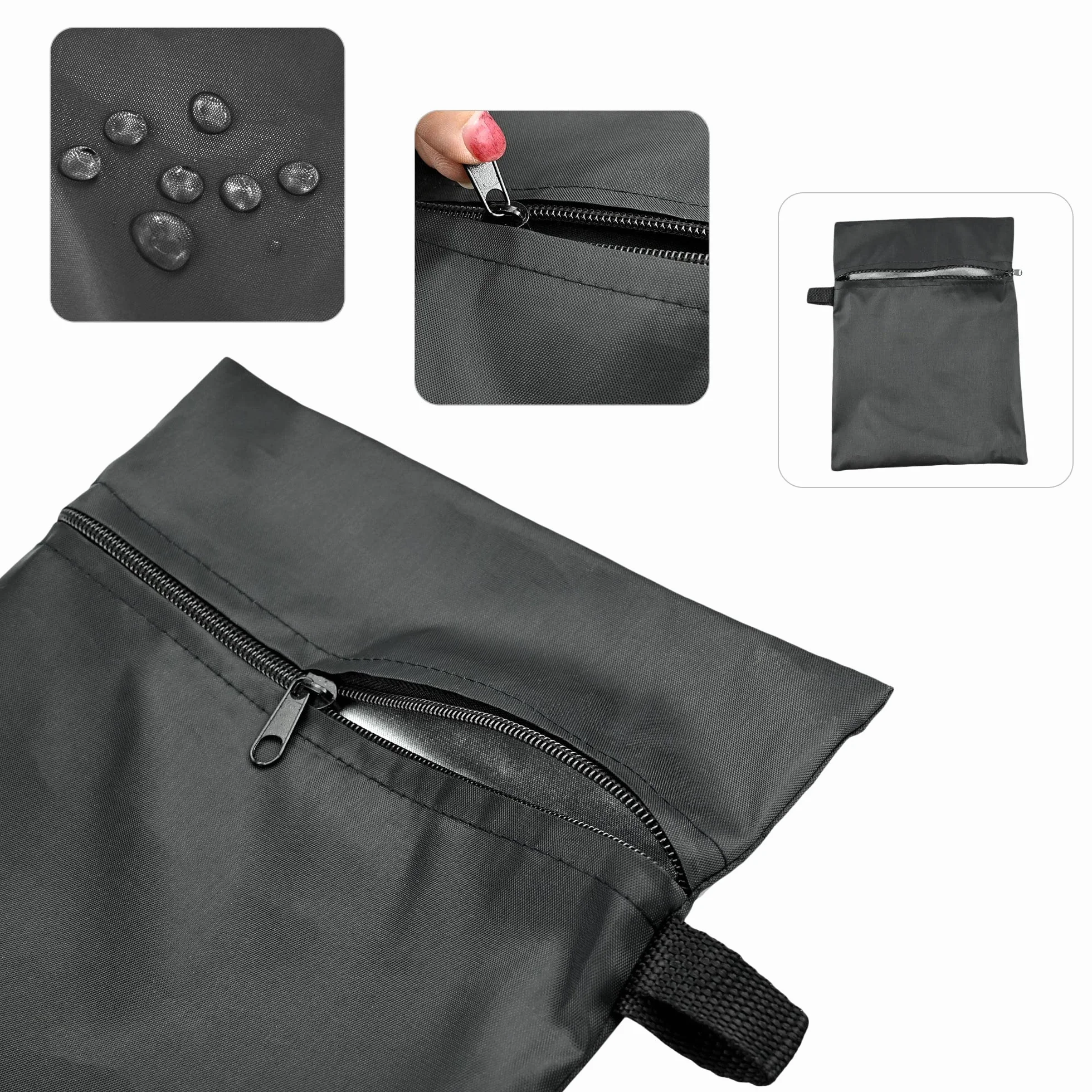 Sac de rangement coussins meubles jardin Oxford imperméable anti-UV anti-déchirures 173x76x51 cm Noir