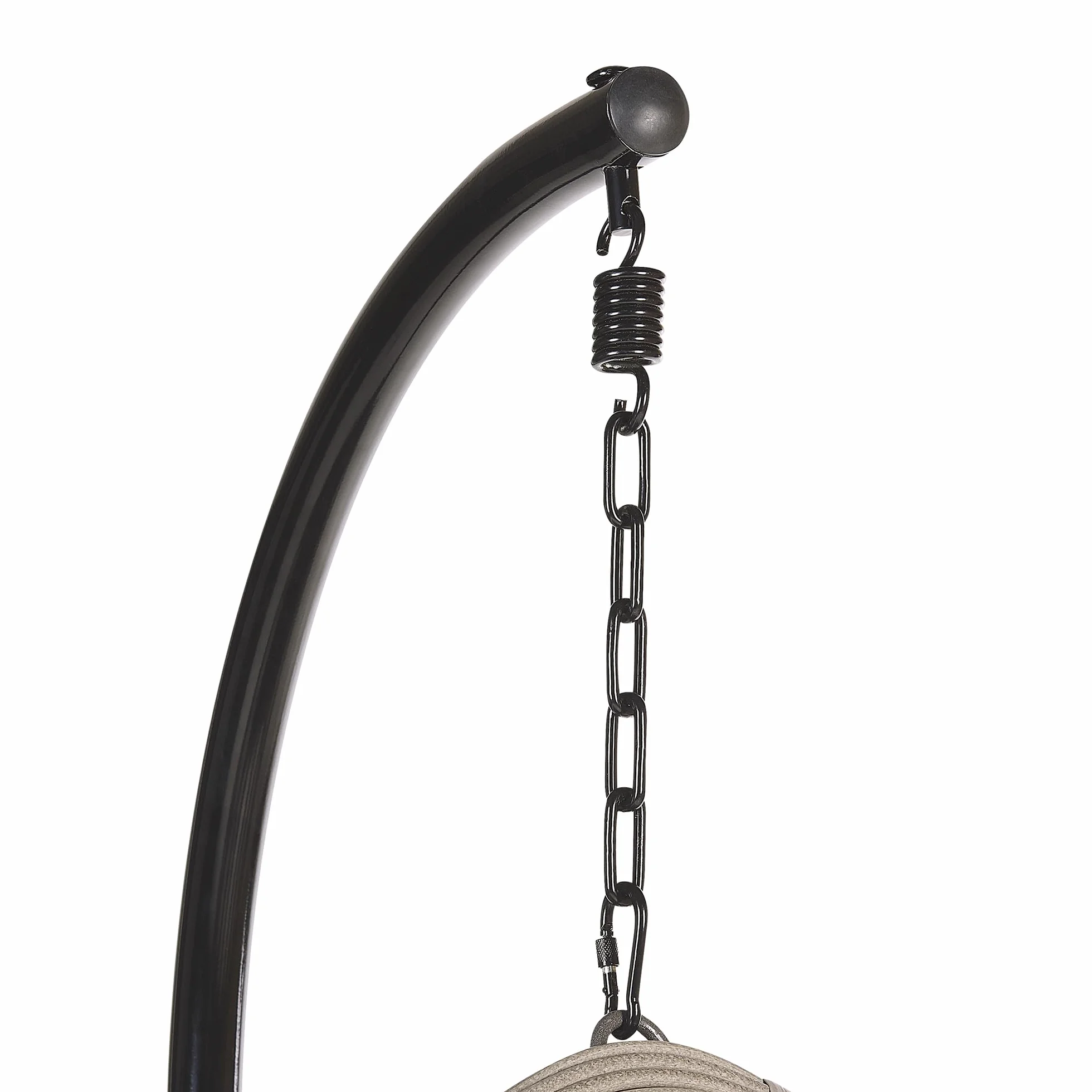 Support Pied pour Fauteuil Suspendu en Acier Noir Compatible Beliani