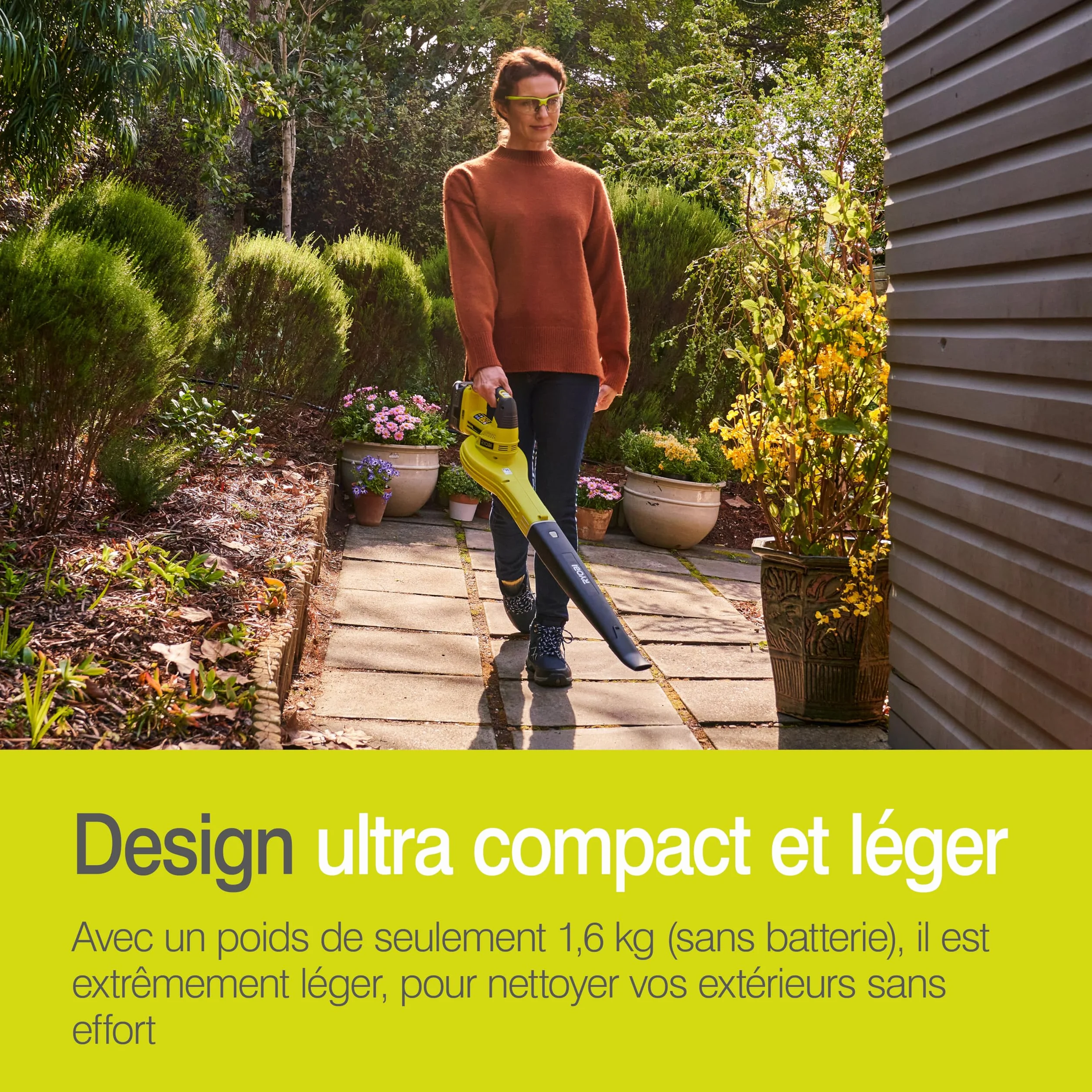 RYOBI Souffleur sans Fil 18V One+ OBL1820S 245km/h Léger Compact