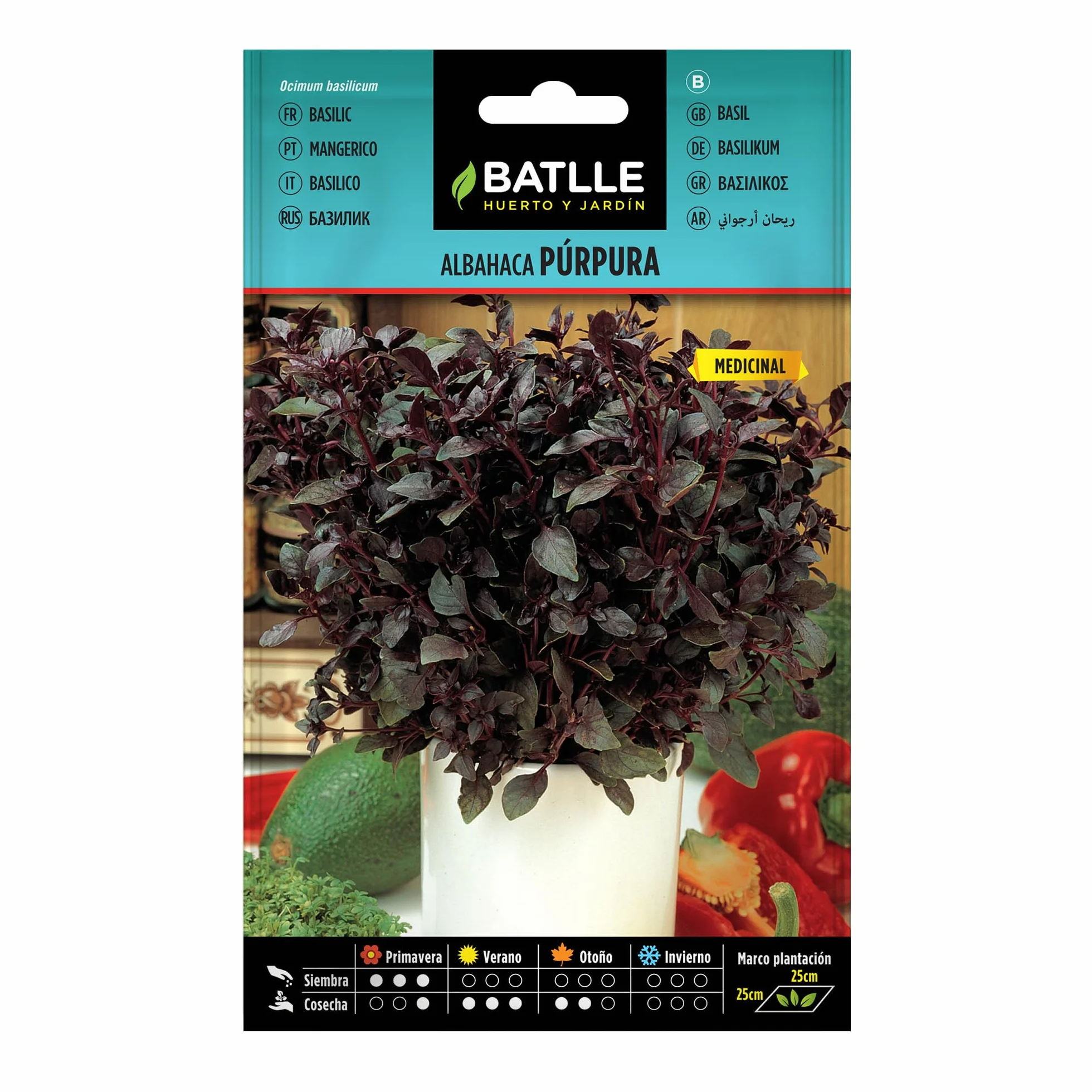 Batlle Graines aromatiques Basilic pourpre 2g violet