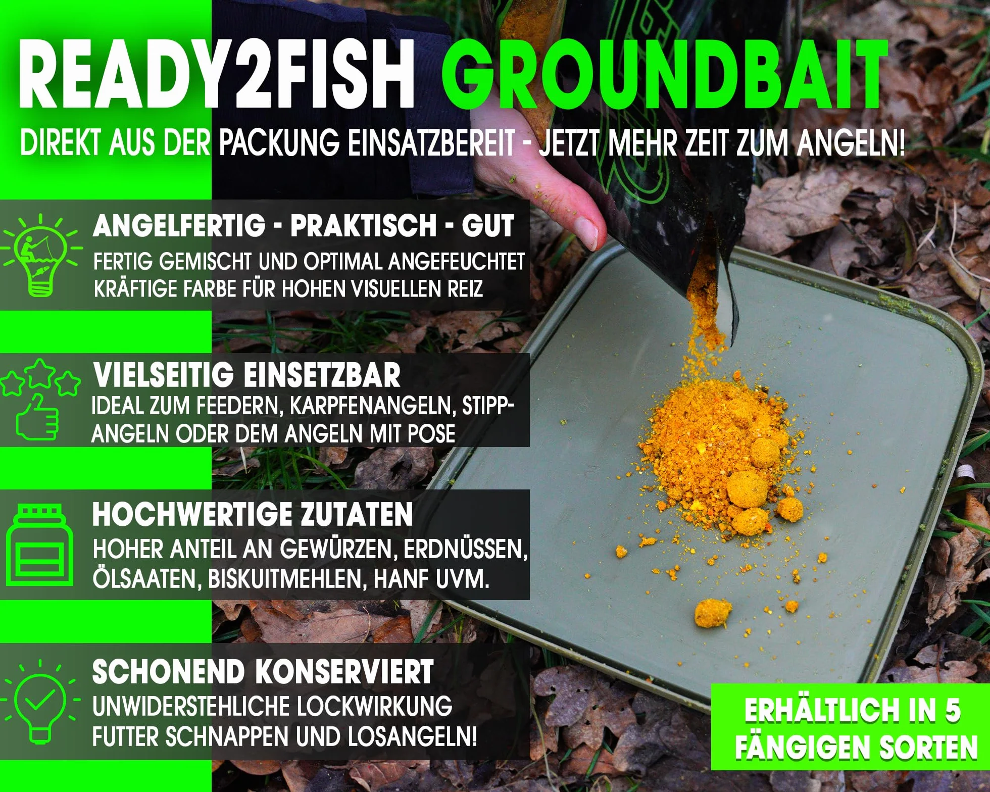 Magic Baits Ready 2 Fish Groundbait 800 g Sweet Corn