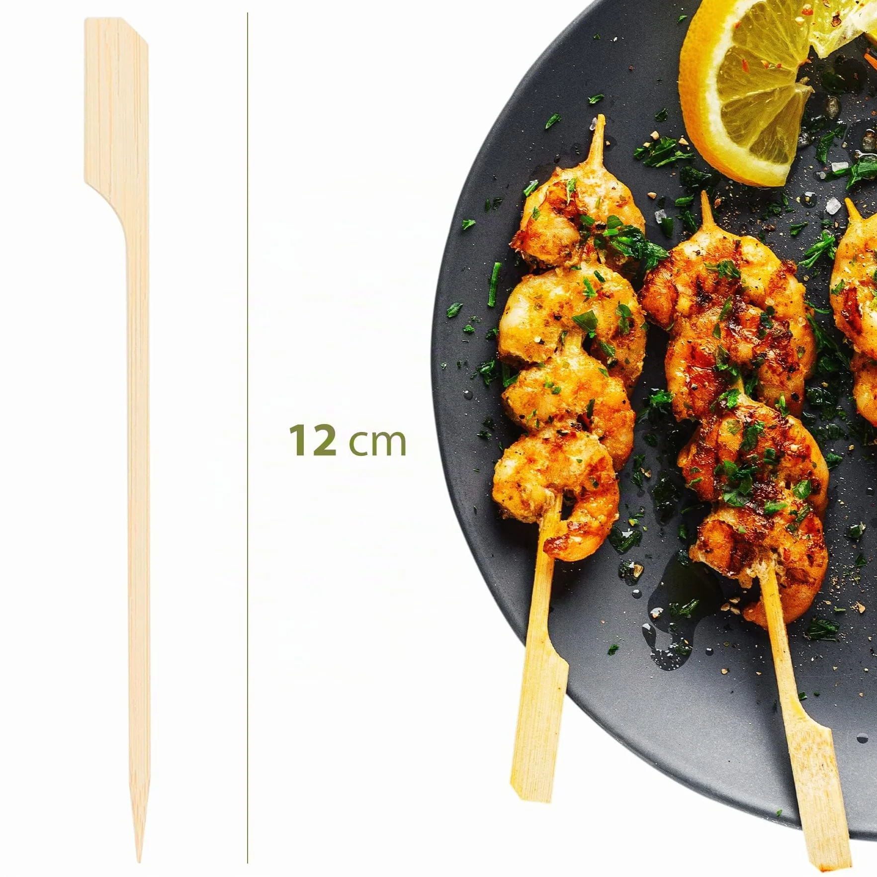 Brochettes en Bambou pour Barbecue 50 Pièces Tailles 12-25cm