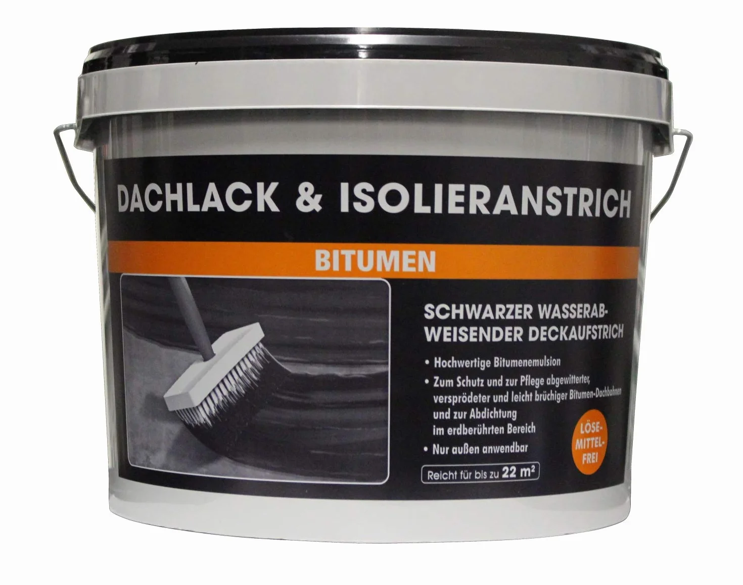 MEM Vernis pour toit & Enduit isolant 10 l Bitume kaltanst