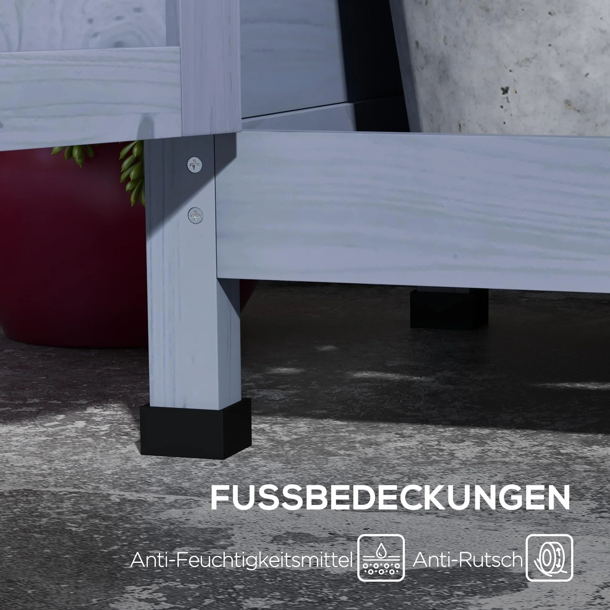 Outsunny Table de jardinage en bois avec armoire et étagères, 112 x 47 x 146cm, gris