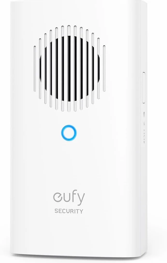 Carillon additionnel pour Sonnette vidéo eufy Security, Carillon intérieur, nécessite Une Sonnette vidéo E340, sans délai, Volume réglable, 8 sonneries