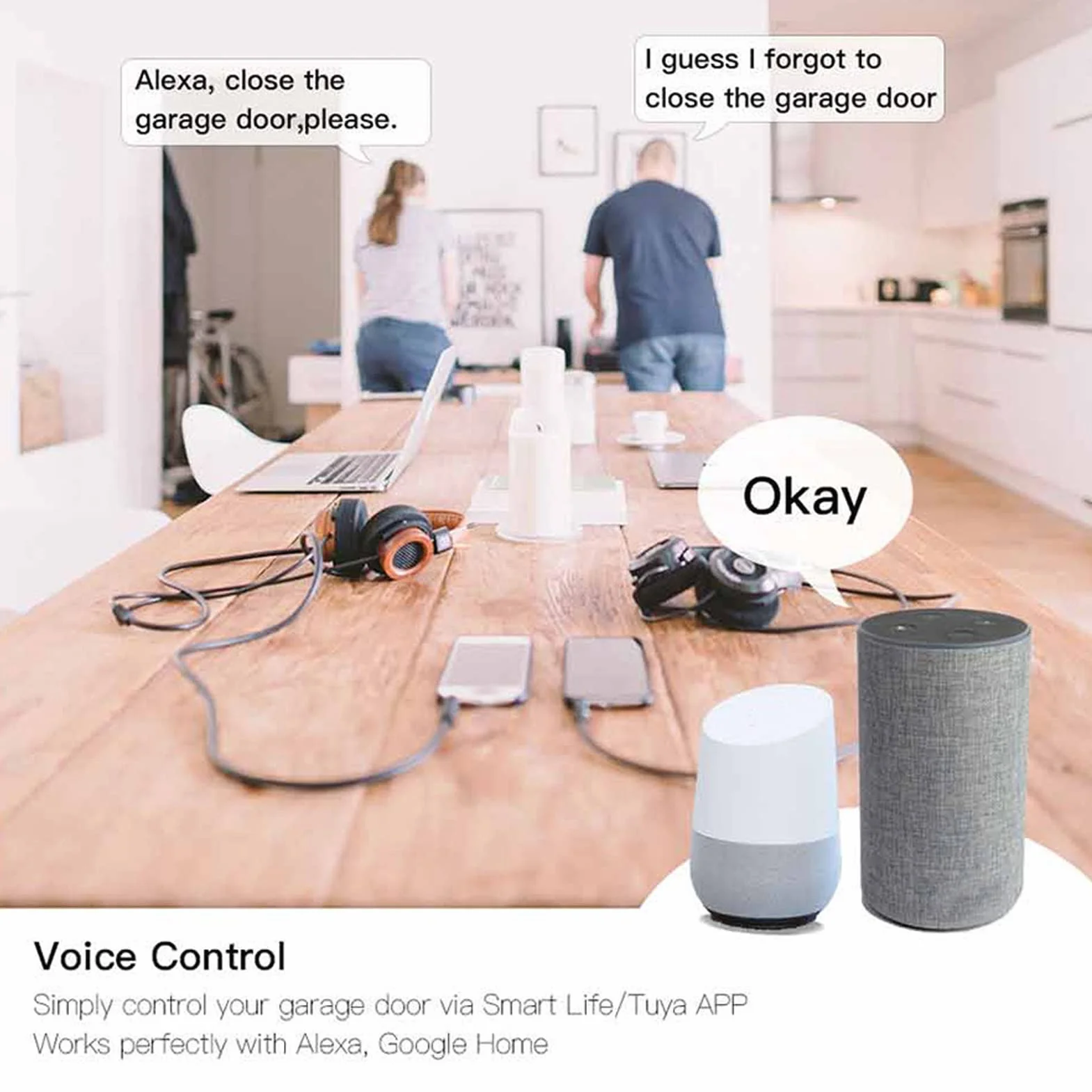 Contrôleur de Garage intelligent, télécommande WiFi avec application pour la Maison, 100-240V, ouvre-porte de Garage intelligent ABS