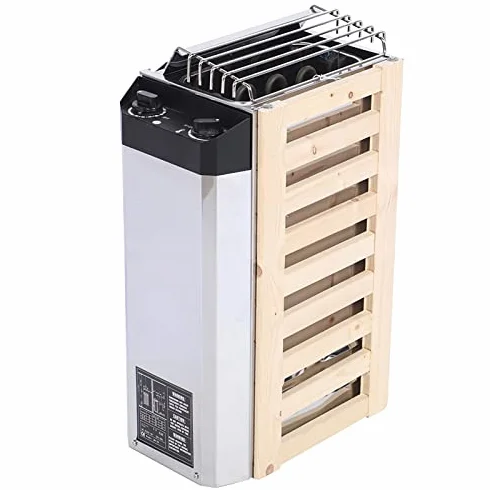Acouto Poêle de Sauna Électrique en Acier Inoxydable, 3 KW, avec Contrôle Thermostatique Intelligent pour Petites Salles de Sauna