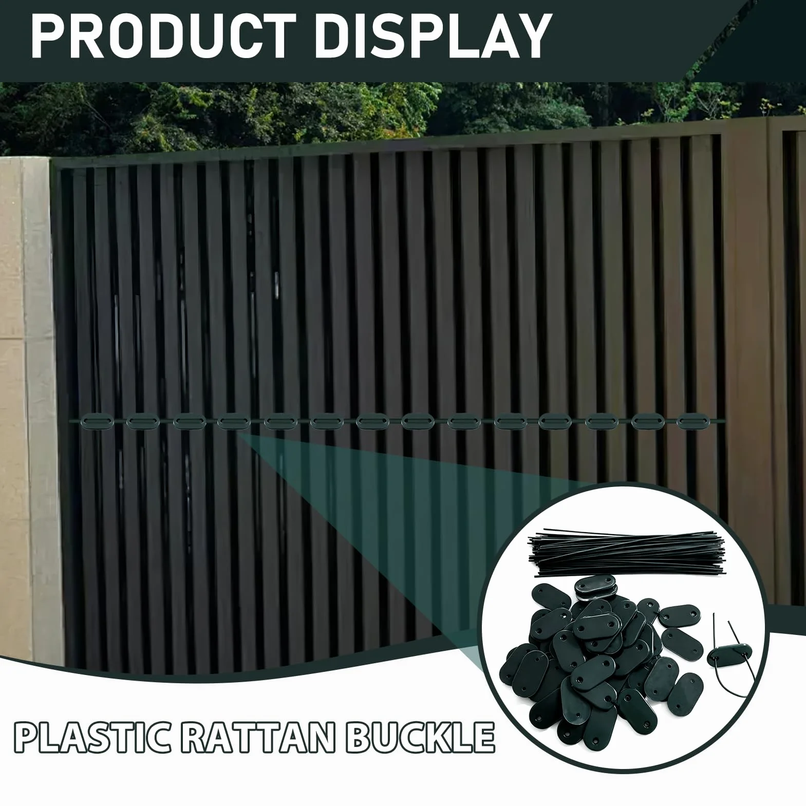 Kit de Fixation pour Brise-Vue Jetstream 50 Pièces Compatible Clôture Jardin Balcon