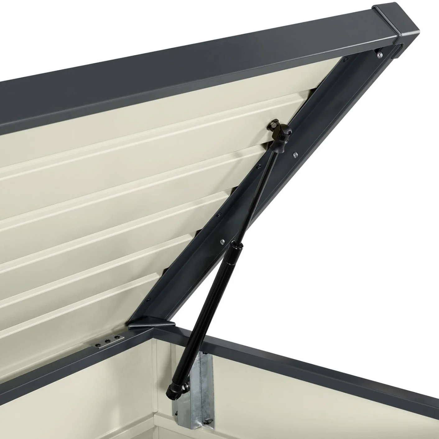 Coffre de Rangement Métal Verrouillable 600L 165x70x63 cm Gris Anthracite