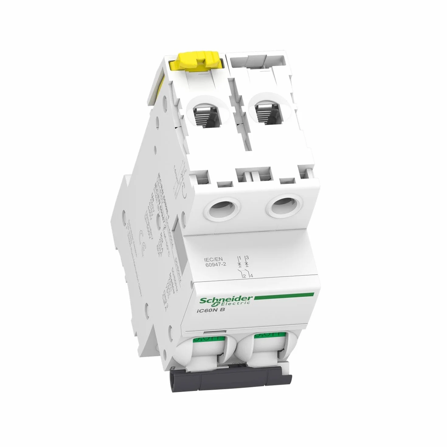 Schneider Electric A9F74220 IC60N Disjoncteur, Acti9, 2P, 20A, courbure C, 50/60 Hz, blanc