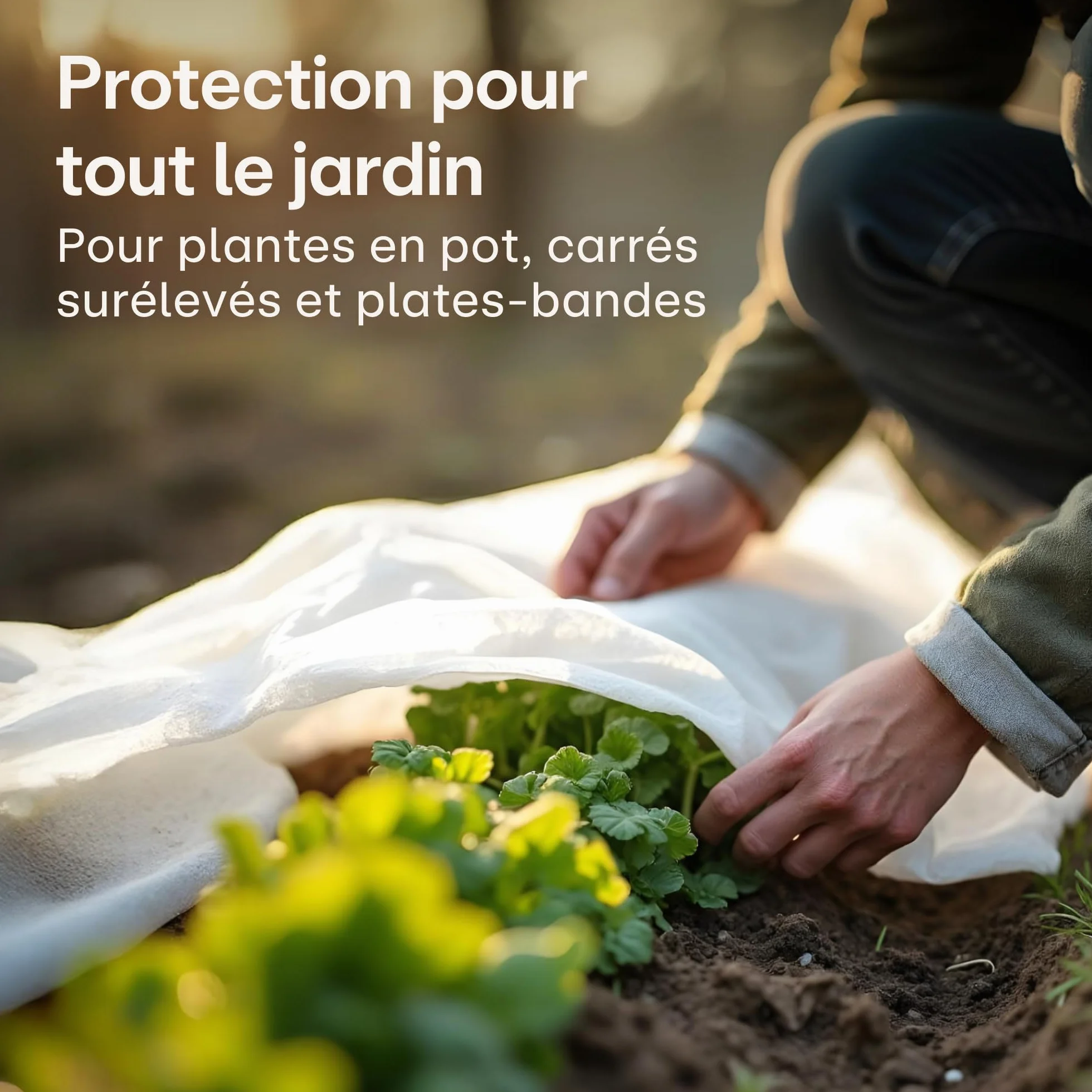 Praknu Voile d’Hivernage en Rouleau pour Plantes Extérieures 50g/m² – 50m × 1m – Protection Contre le Gel et UV