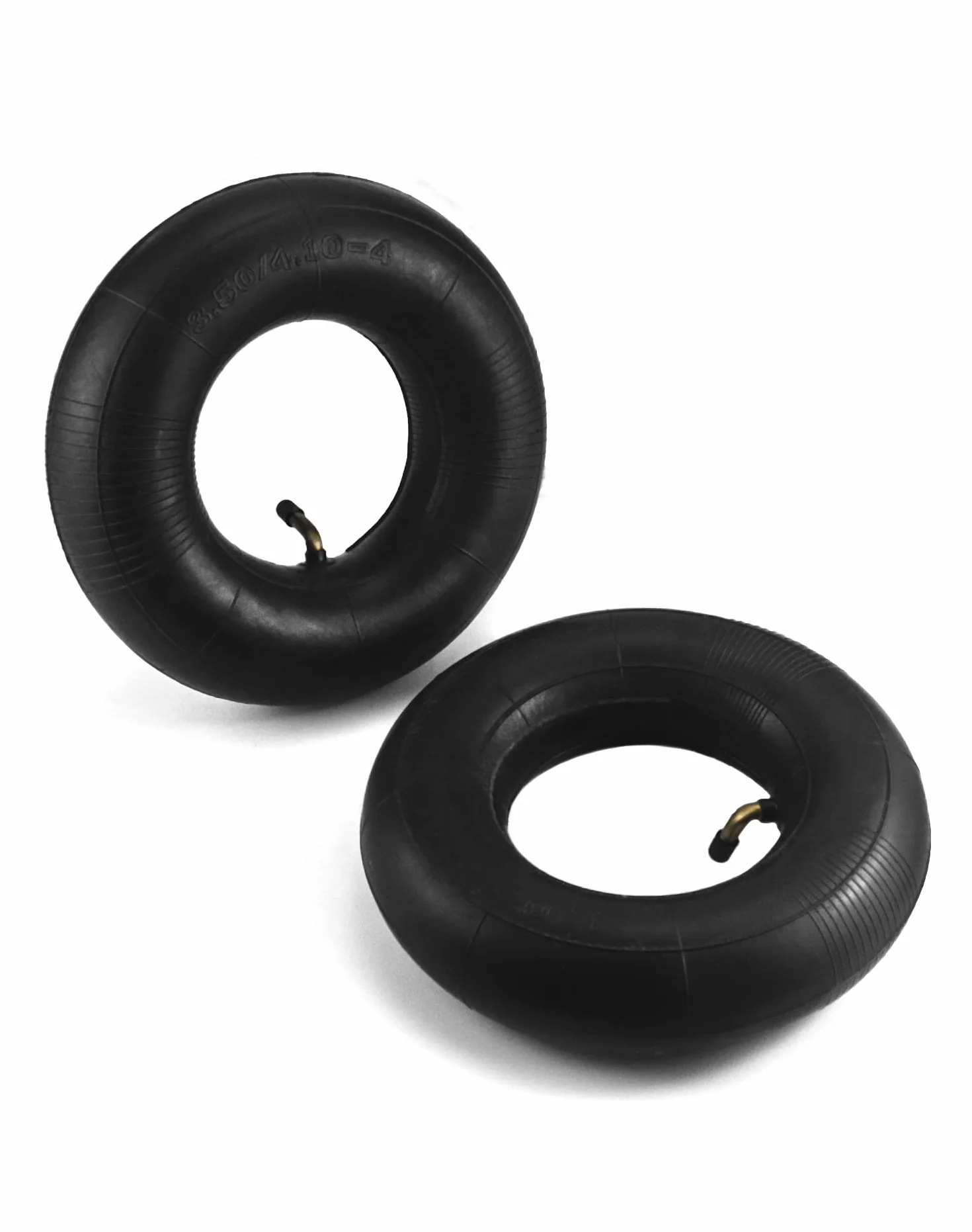 QWORK 2 pièces 4.10/3.50-4 Chambre à air pour tondeuses à gazon, valve pliée