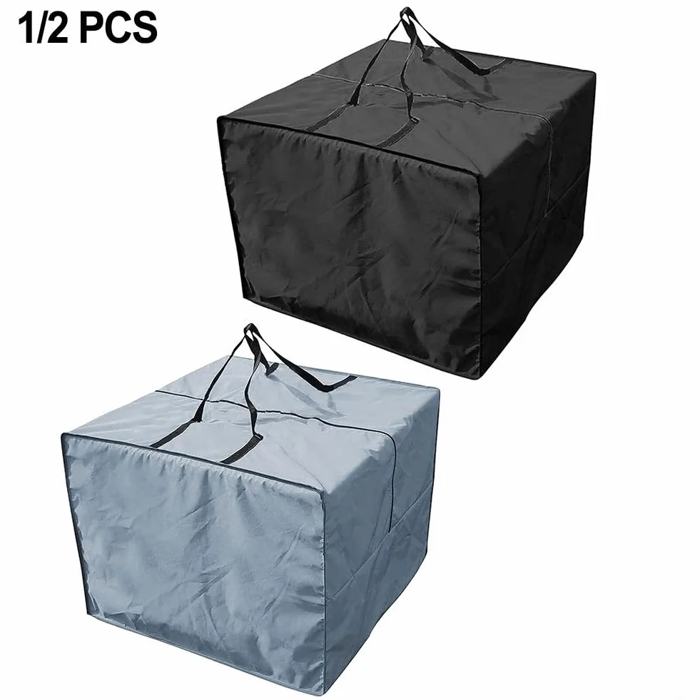 Housse de rangement imperméable pour meubles de jardin 81x81x61 cm polyester 210D avec fermeture éclair