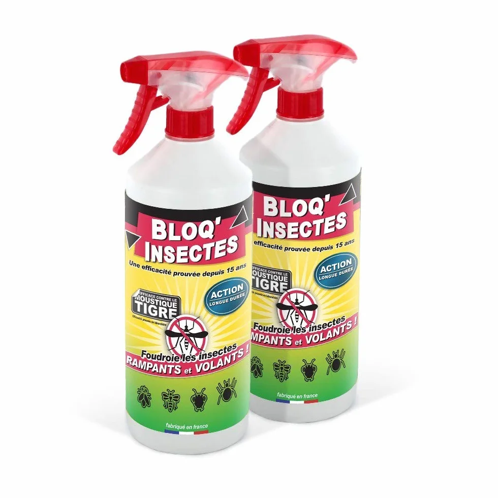 Bloq'Insect barrage anti insectes 2L pulvérisateur intérieur extérieur élimine moustiques fourmis mouches